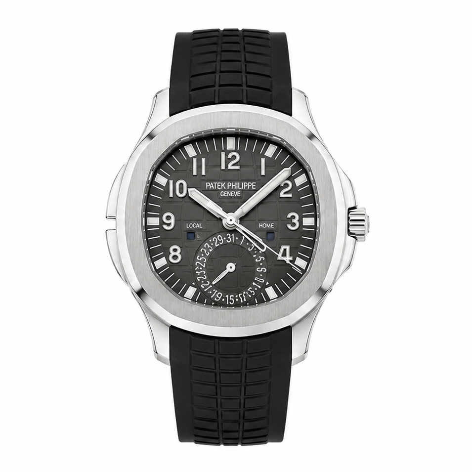 Patek Philippe Aquanaut 40.8MM 5164A-001 Black Arabic Dial Stainless Steel Bezel Black Rubber Bracelet