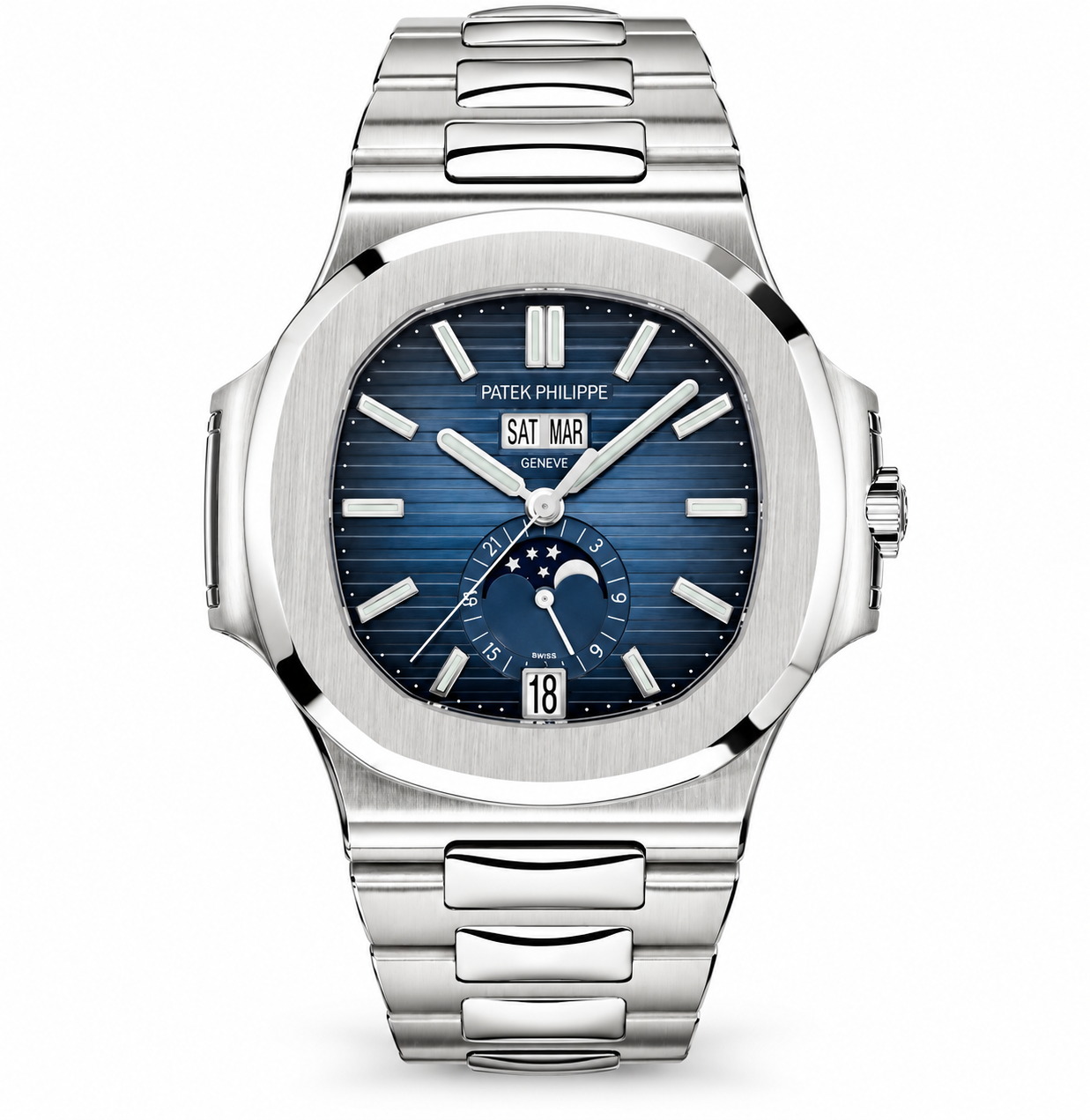Patek Philippe Nautilus 40.5MM 5726/1A-014 Blue Dial Stainless Steel Bezel Stainless Steel Bracelet