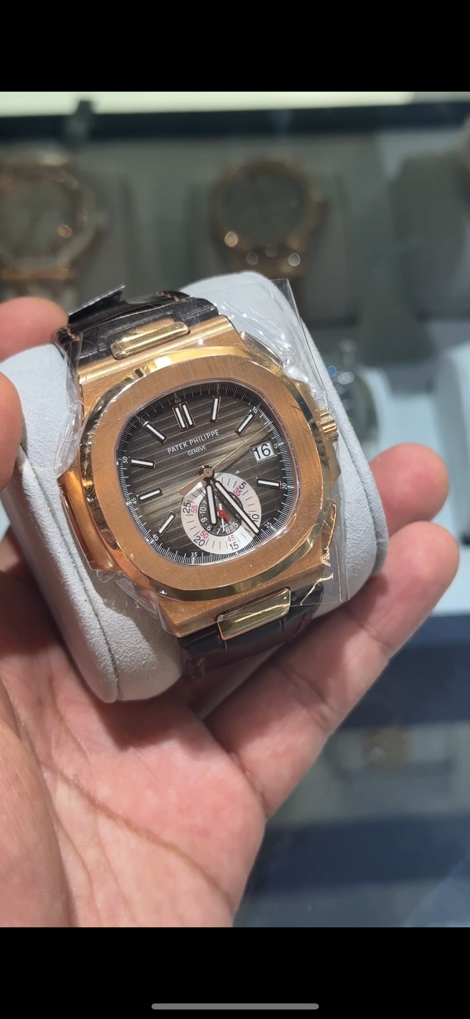 PPL AD Patek Philippe 5980 box & papers + aftermarket gold band OMI