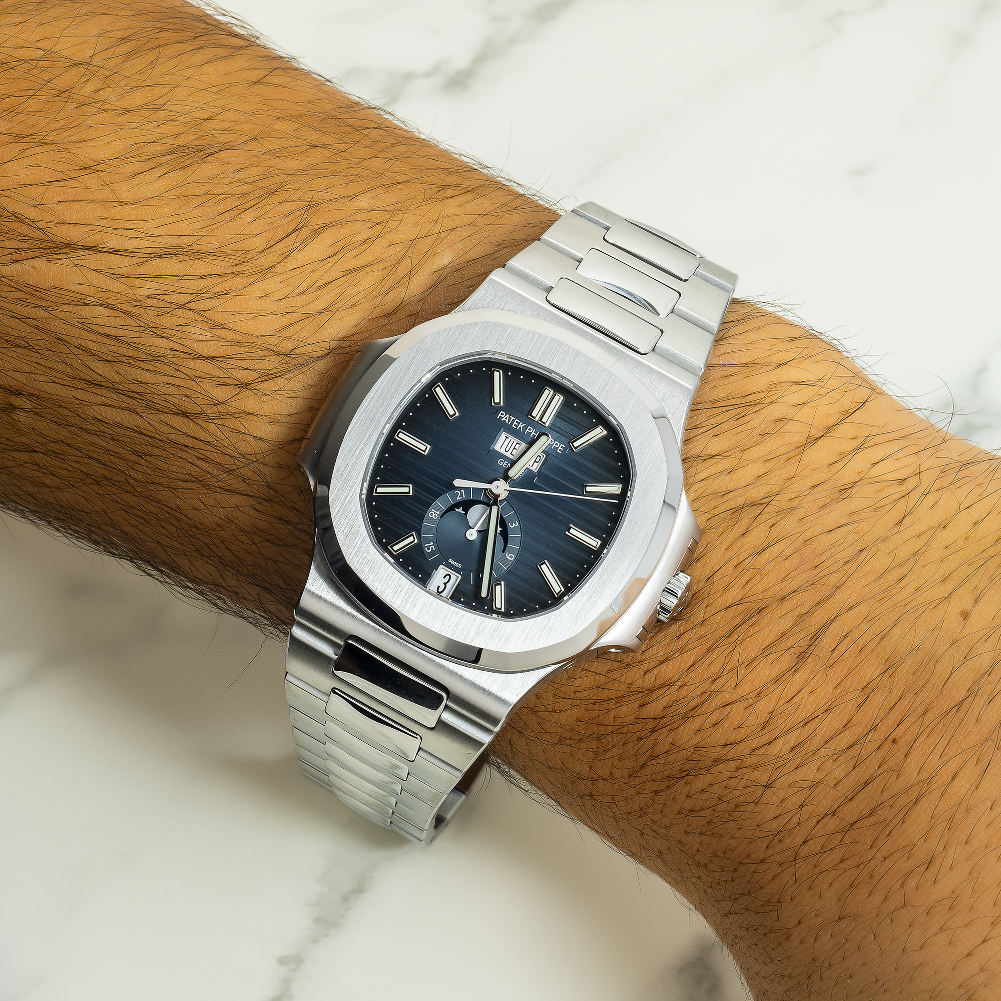 Patek Philippe Nautilus 40.5MM 5726/1A-014 Blue Dial Stainless Steel Bezel Stainless Steel Bracelet