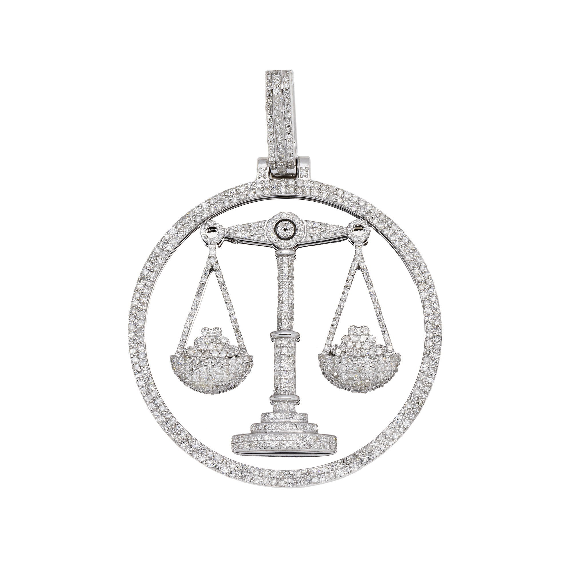 10K GOLD DIAMOND SCALE PENDANT 1.95 CT