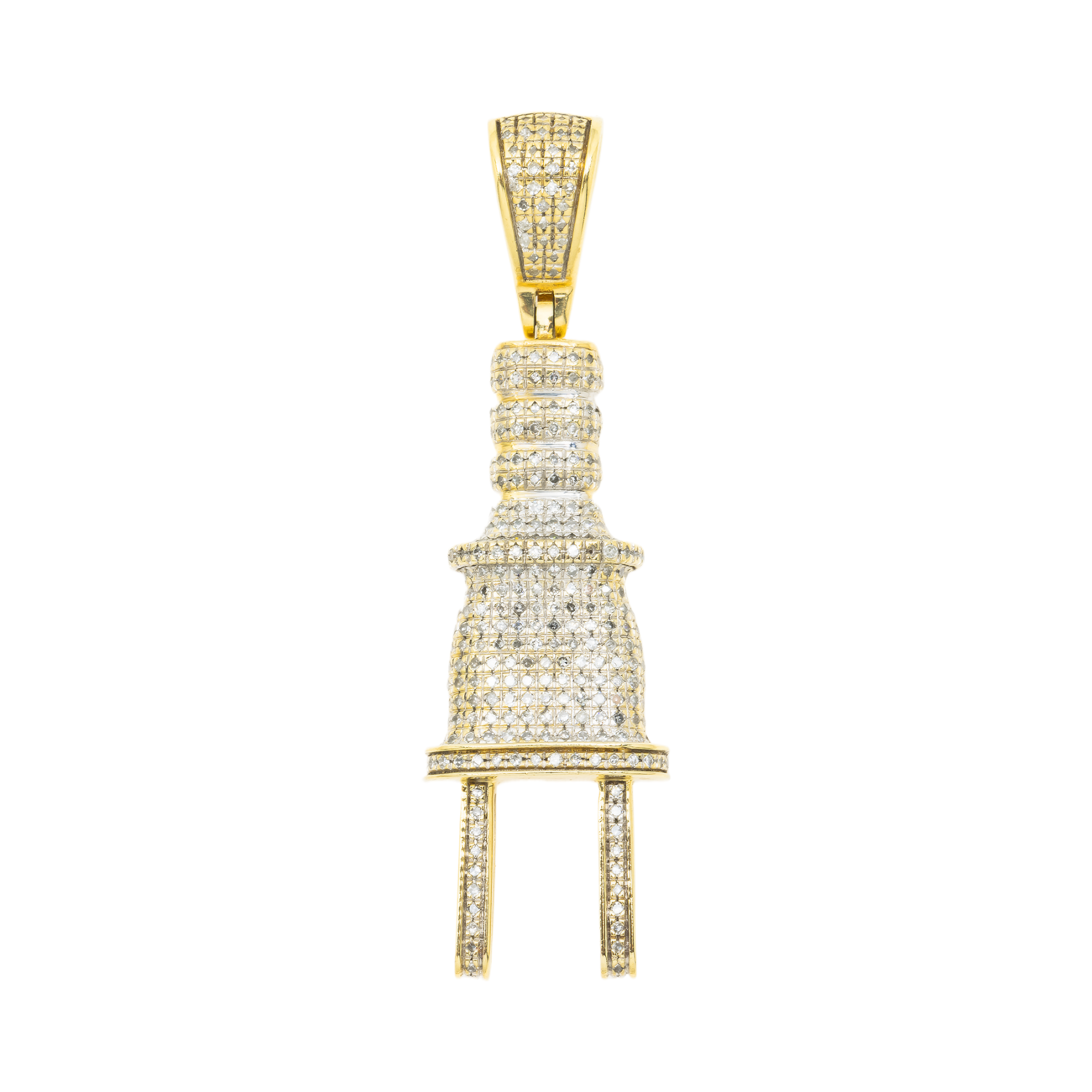 10K GOLD DIAMOND PLUG PENDANT 0.90 CT