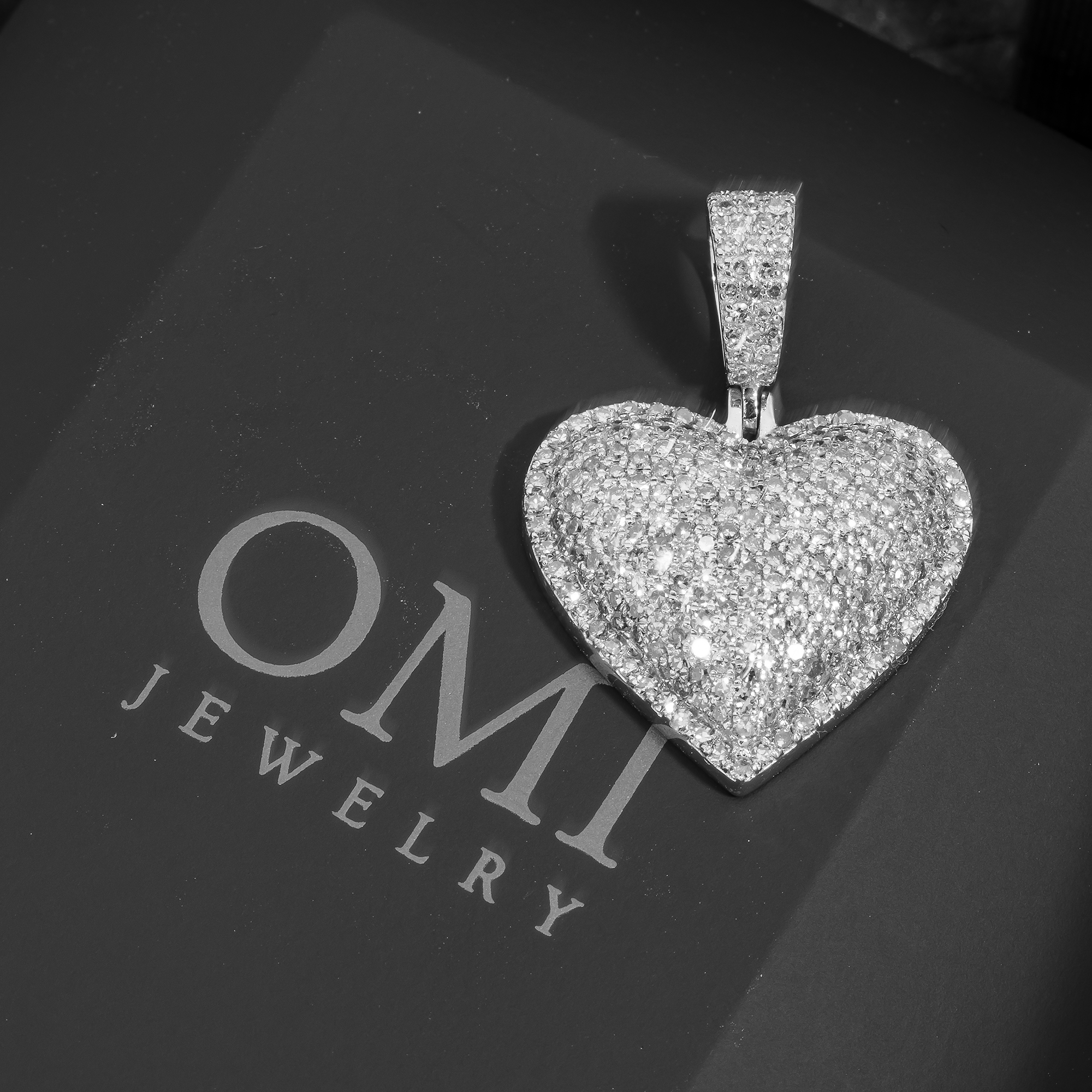 14K GOLD DIAMOND HEART PENDANT 1.30 CT