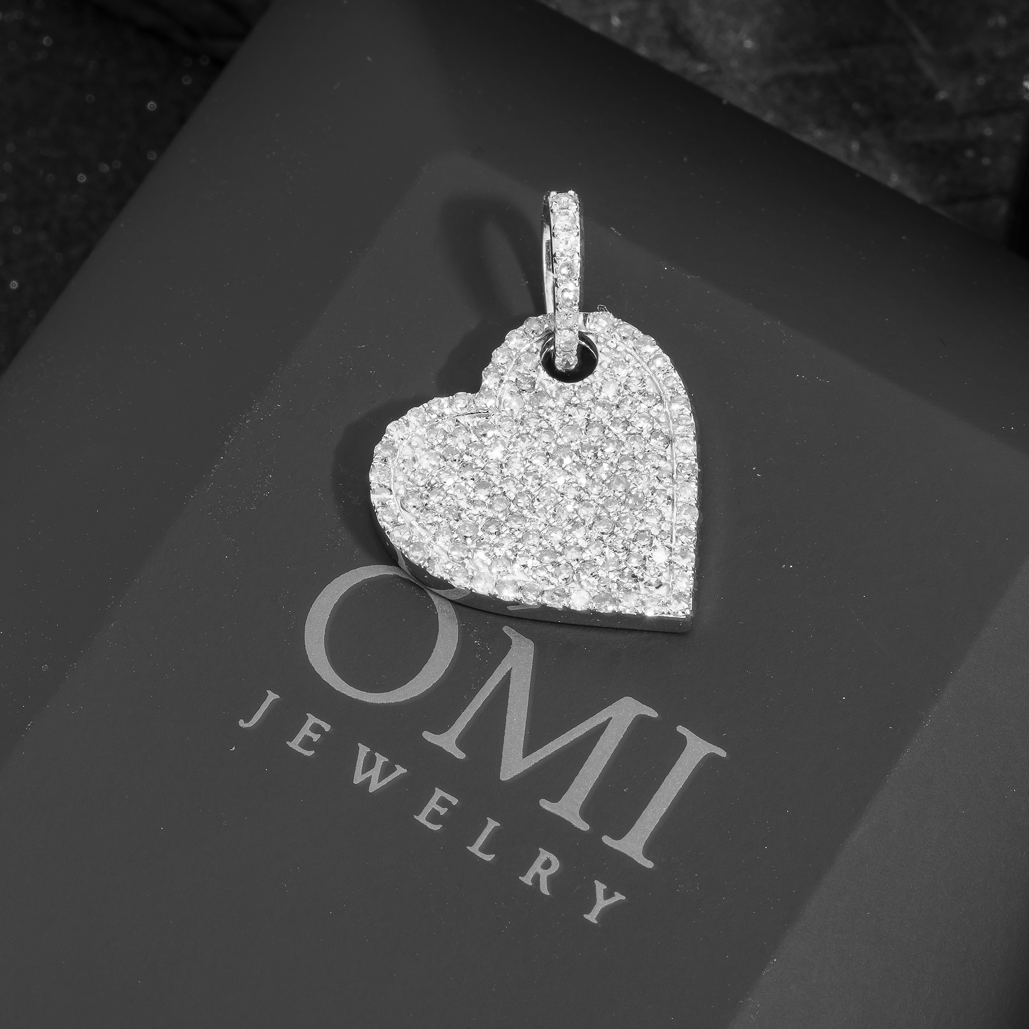 14K GOLD DIAMOND HEART PENDANT 1.21 CT