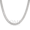 10K GOLD 7MM BAGUETTE AND ROUND DIAMOND CHAIN 13.69 CT