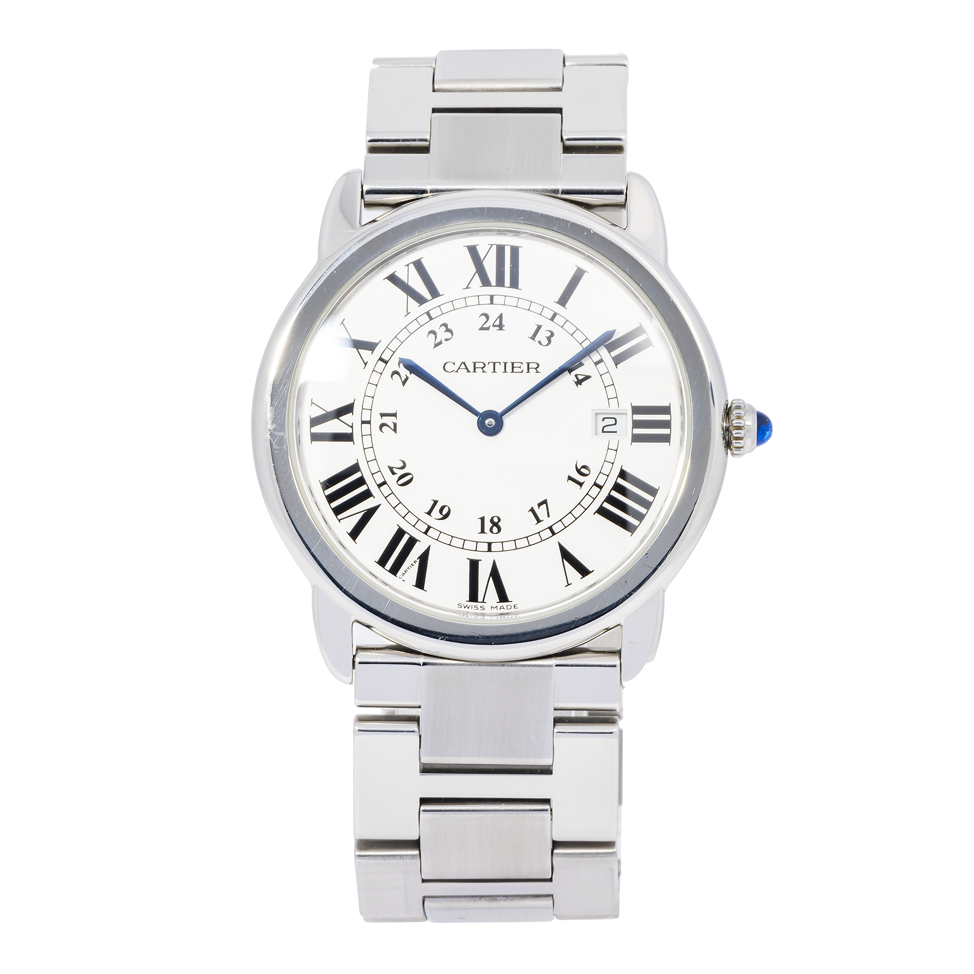 Cartier Ronde Solo 36MM W6701005 Silver Roman Dial Stainless Steel Bracelet
