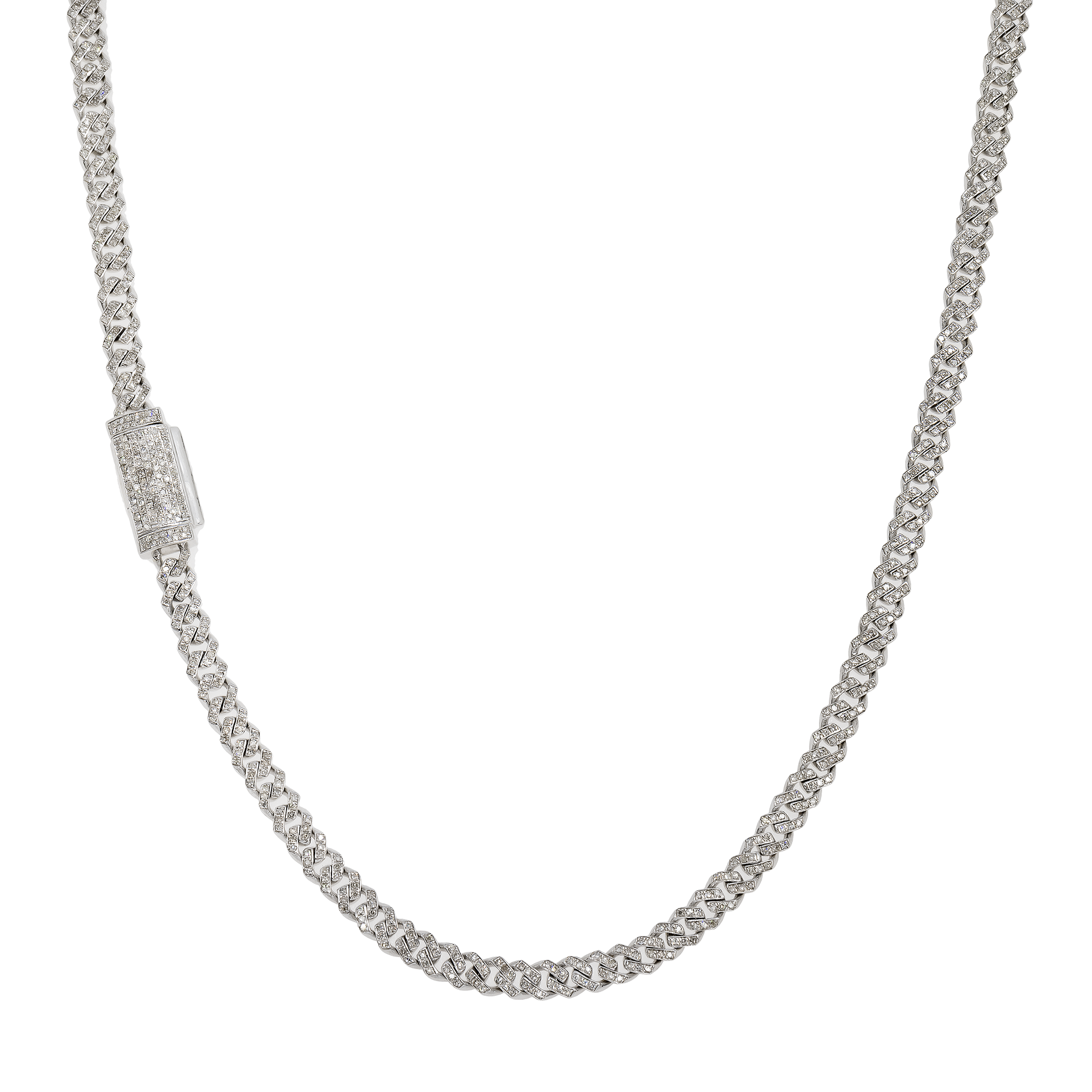 14K GOLD DIAMOND 4MM CUBAN LINK CHAIN CT OMI Jewelry