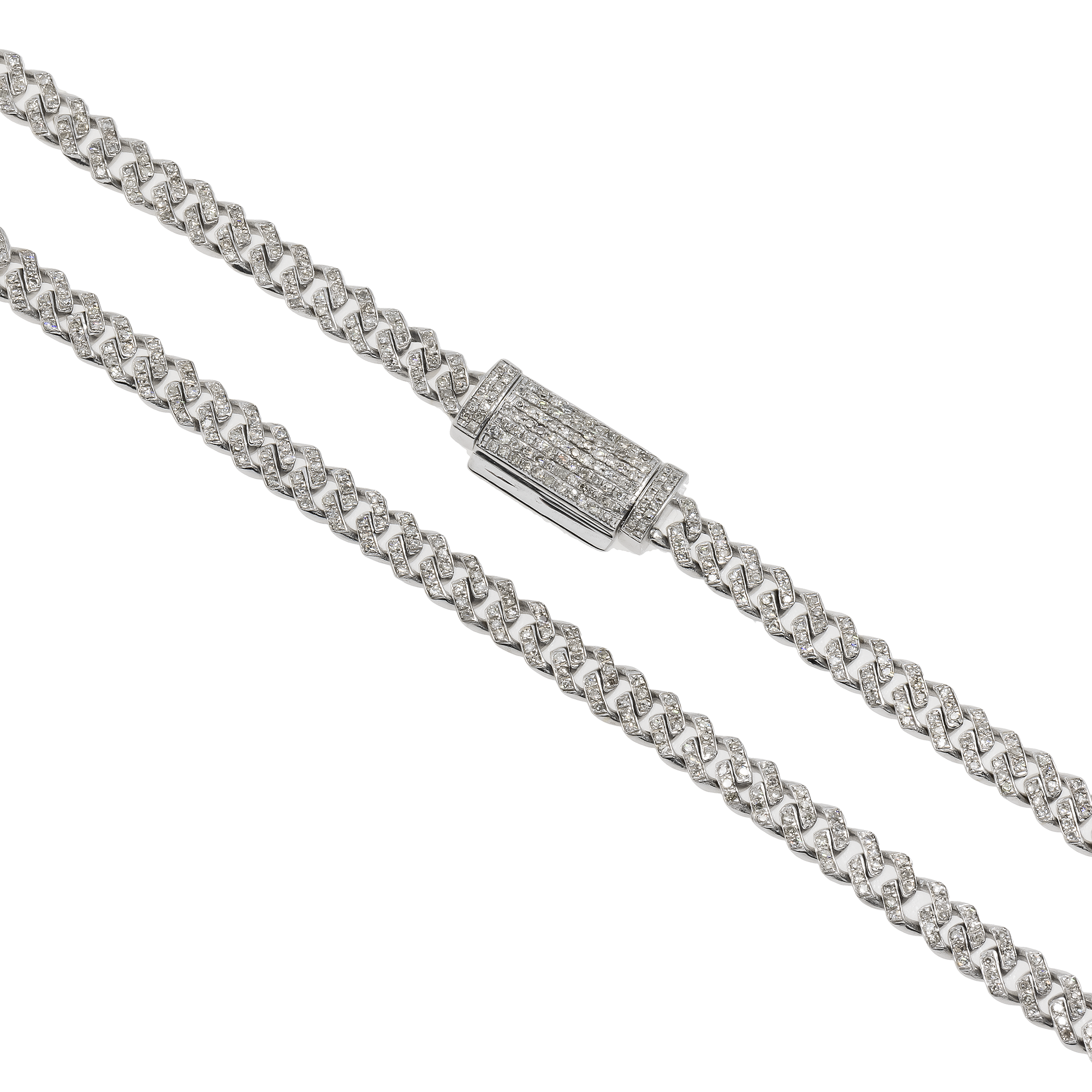 14K GOLD DIAMOND 4MM CUBAN LINK CHAIN 2.34 CT