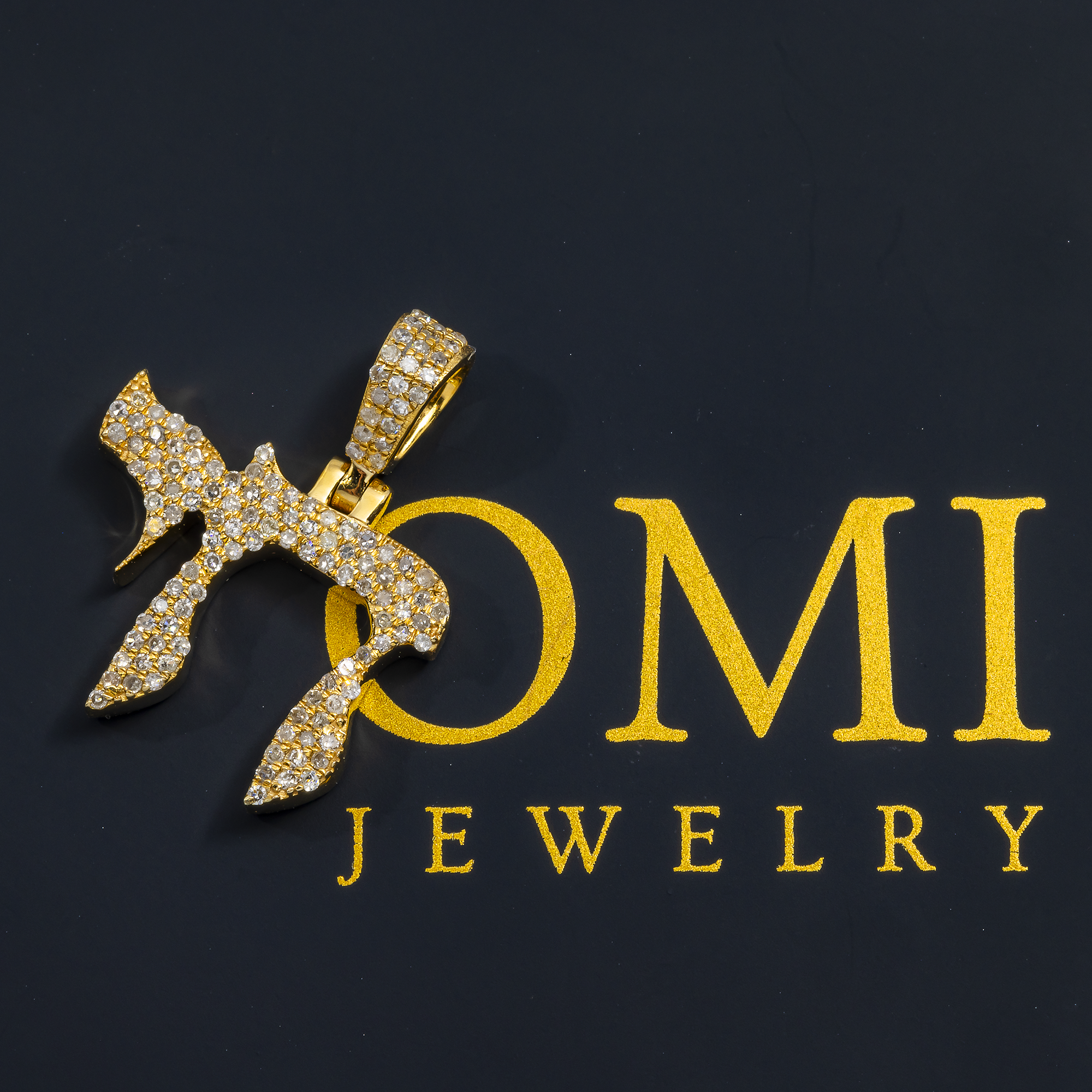 14K GOLD DIAMOND CHAI PENDANT 0.32 CT