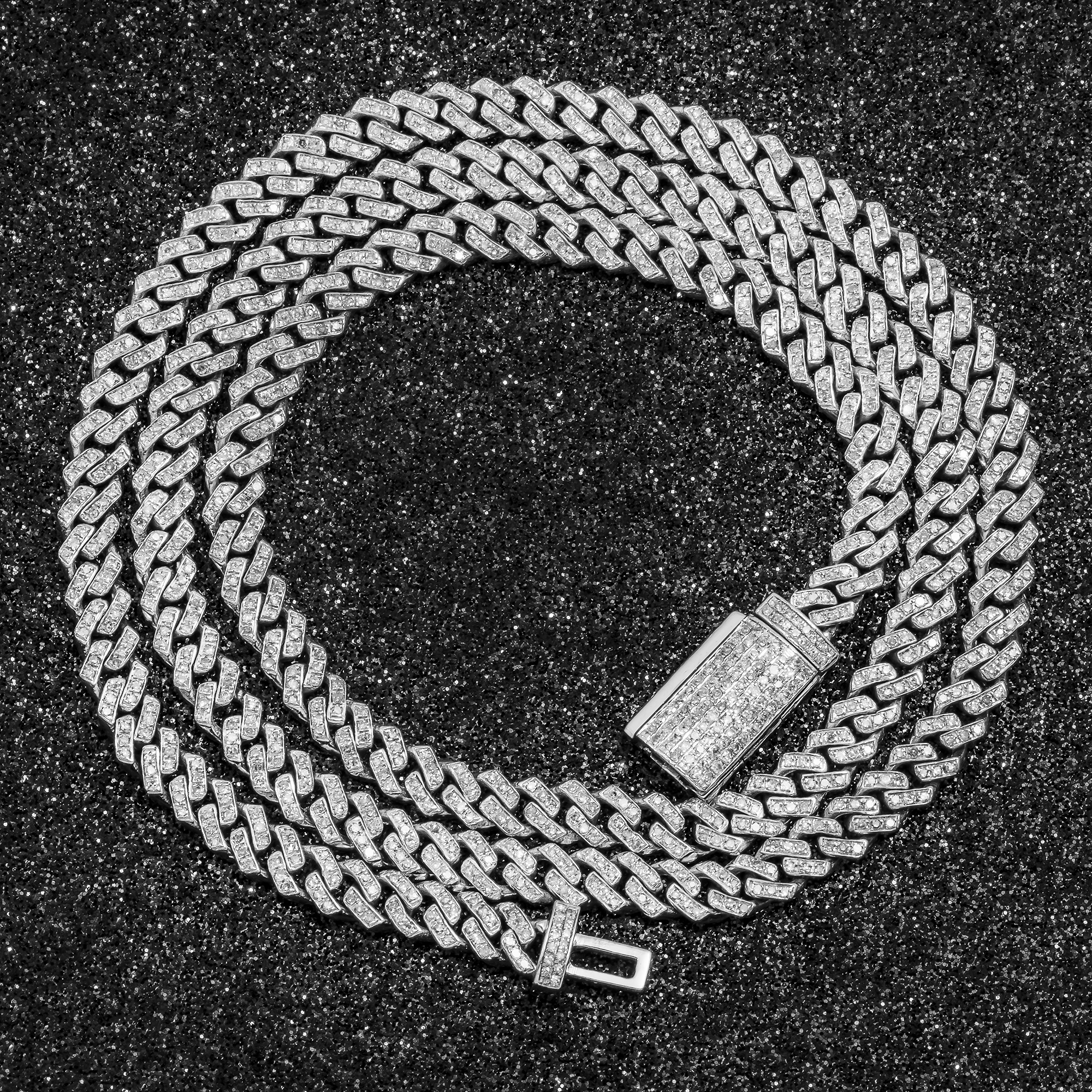 14K GOLD DIAMOND 4MM CUBAN LINK CHAIN 2.34 CT