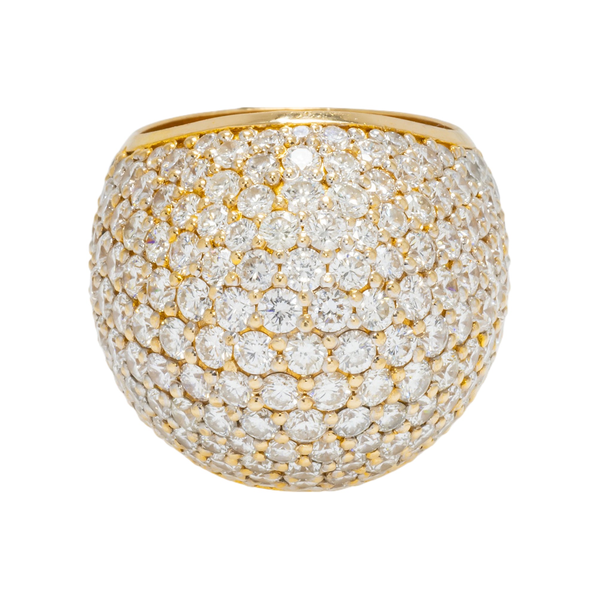 14K GOLD ROUND DIAMOND STATEMENT RING 7.80 CT