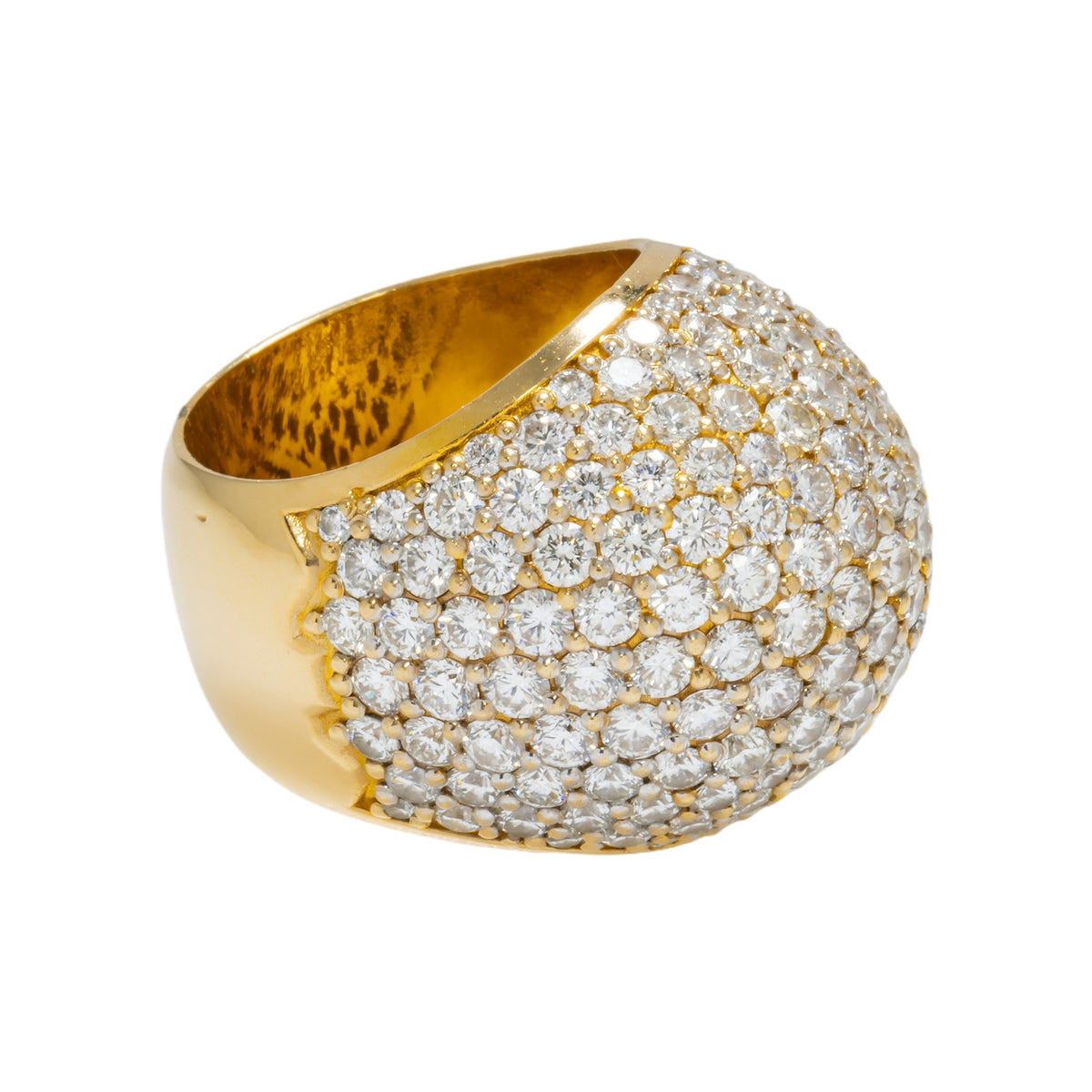 14K GOLD ROUND DIAMOND STATEMENT RING 7.80 CT