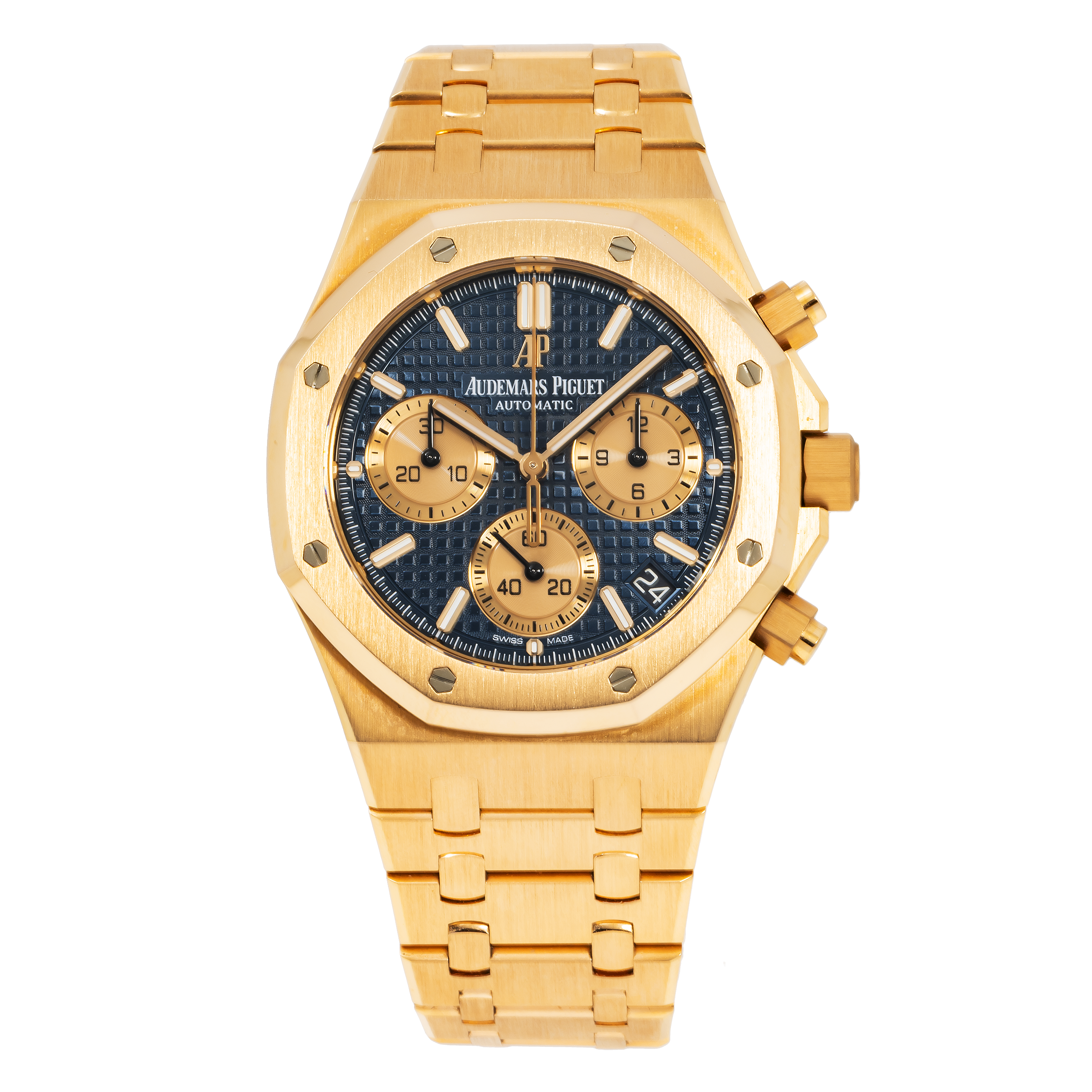 Audemars Piguet Royal Oak Chronograph 41MM 26331OR.OO.1220OR.01 Blue Dial Rose Gold Bezel 18K Rose Gold Bracelet