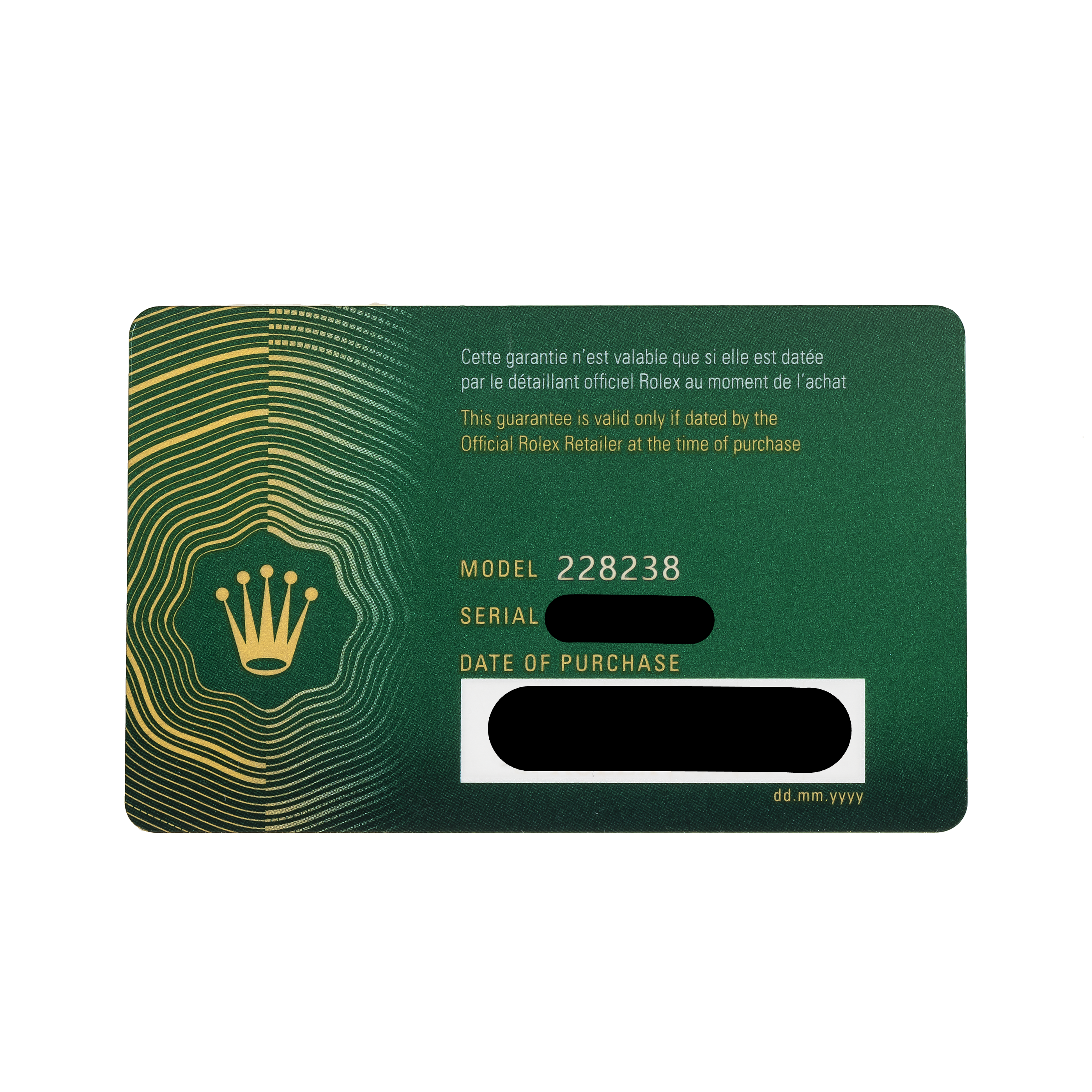 Rolex Day-Date 40MM 228238 Green Roman Dial Fluted Bezel 18K Yellow Gold President Bracelet