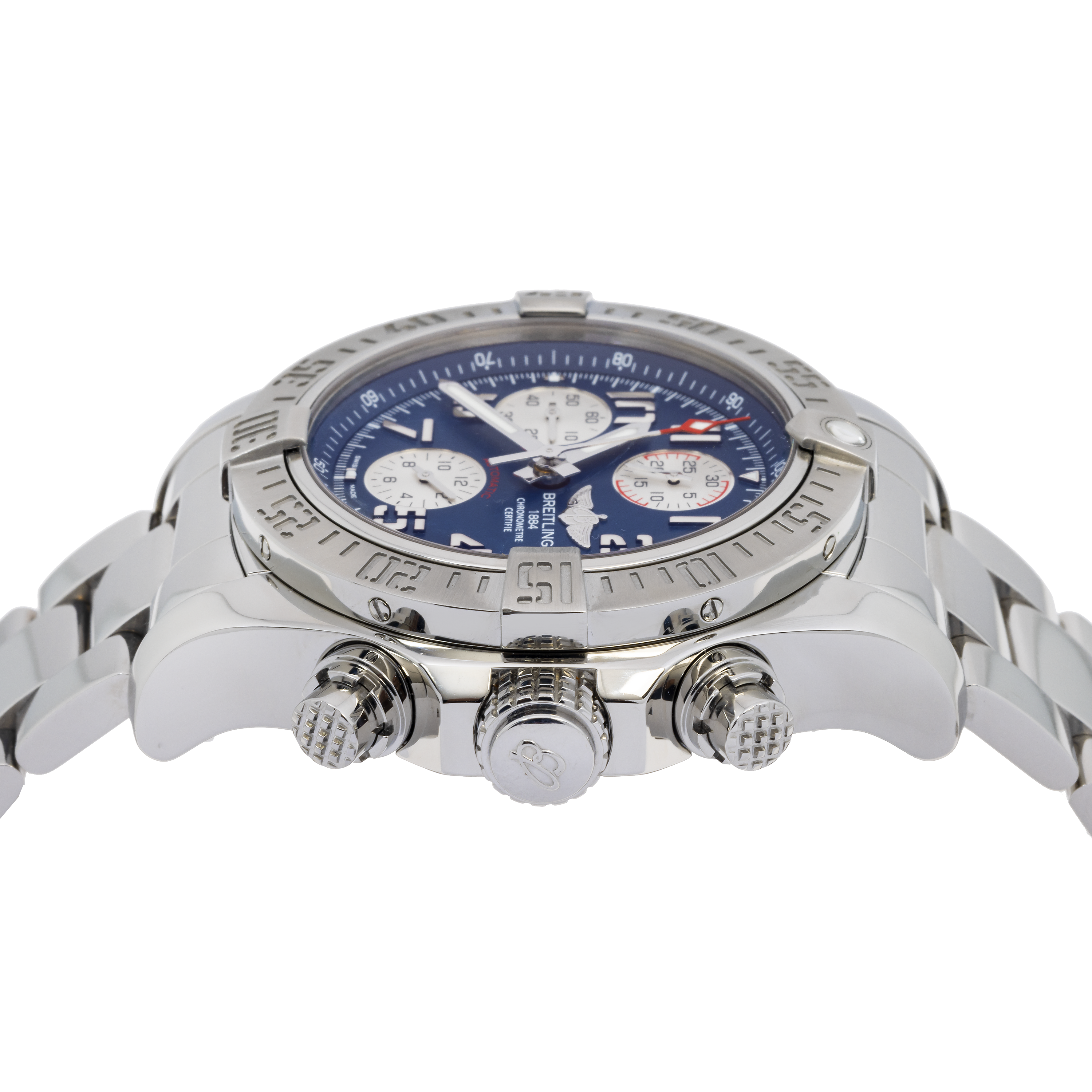 BREITLING SUPER AVENGER II A13371 48MM BLUE DIAL WITH STAINLESS