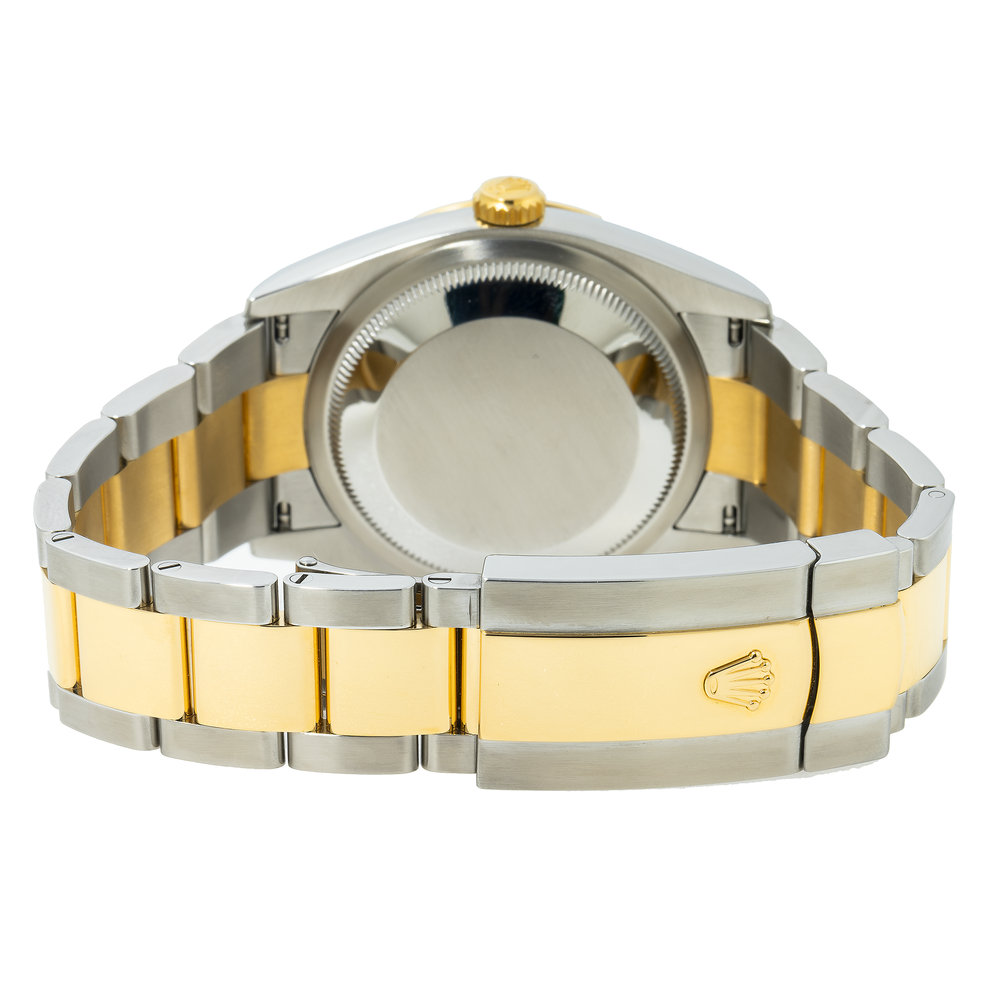 Rolex Datejust 41MM 126333 Champagne Diamond Dial Fluted Bezel Two Tone Yellow Gold Oyster Bracelet