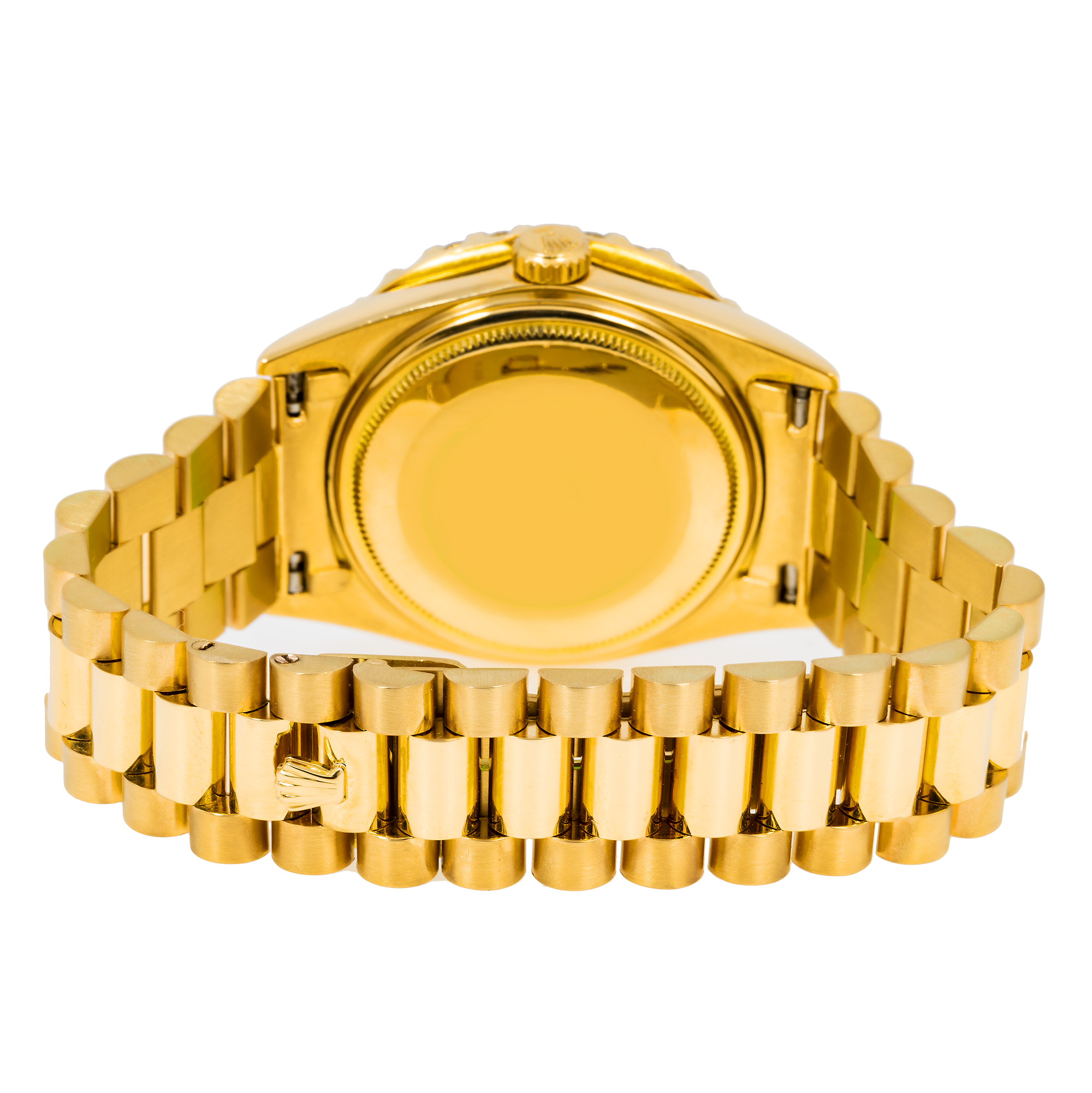 Rolex Day-Date 36MM 1803 Diamond Paved Roman Dial Diamond Bezel 18K Yellow Gold President Bracelet