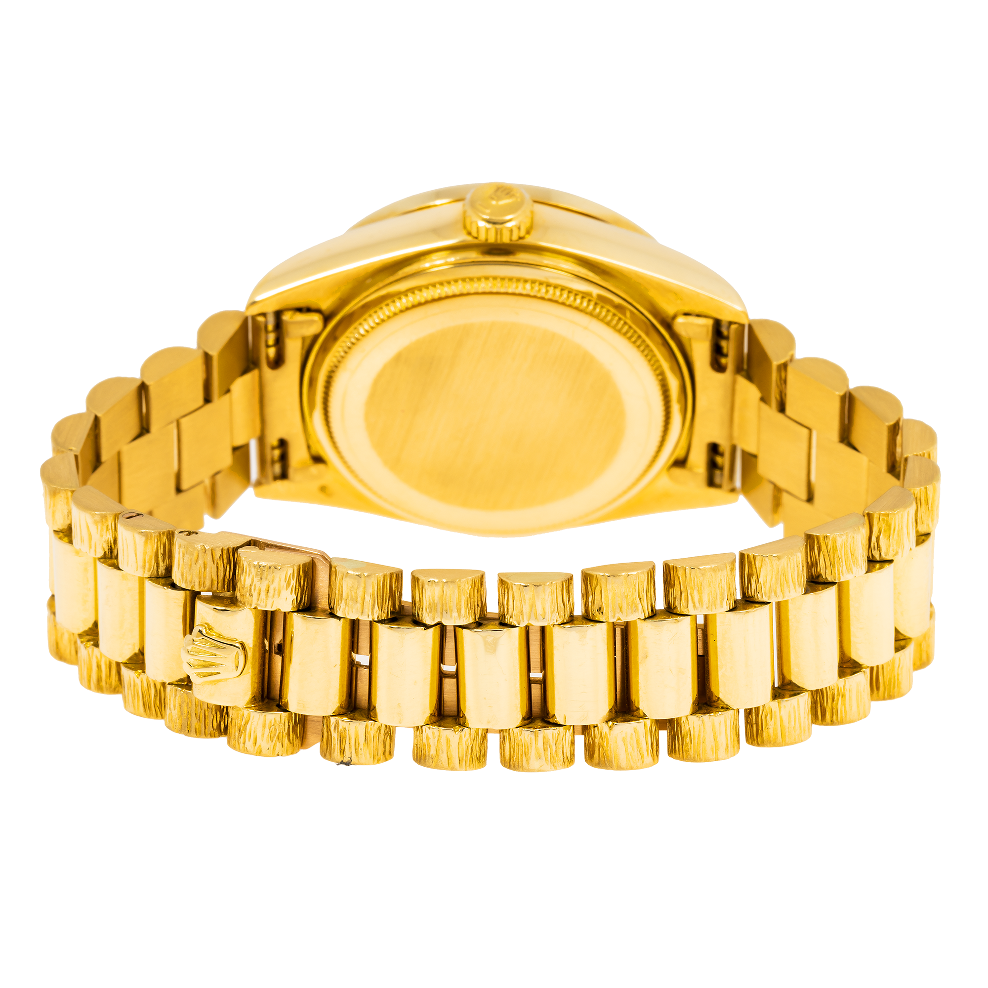 Rolex Day-Date 36MM 18078 Silver Diamond Dial Diamond Bezel 18K Yellow Gold President Bracelet