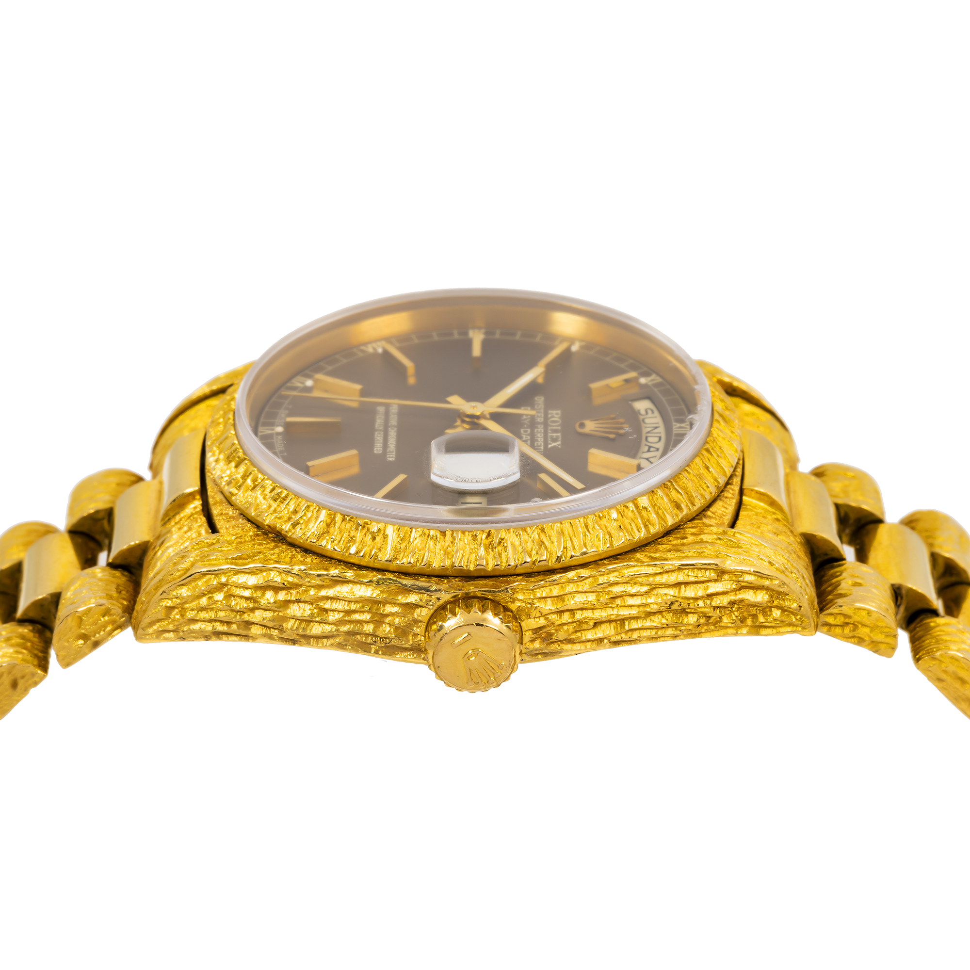 Buy Rolex Day-Date 36MM 18038 Champagne Dial Bark Bezel 18K Yellow