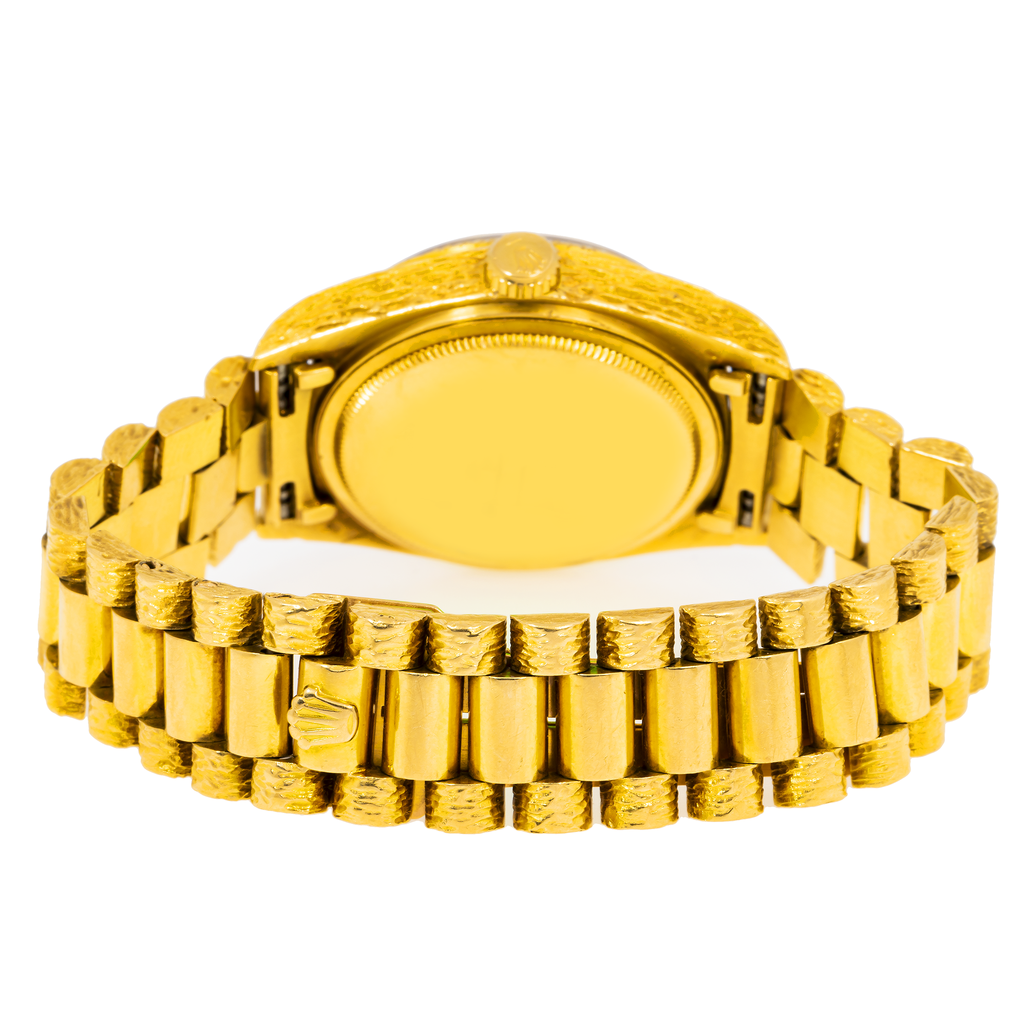 Rolex Day-Date 36MM 18038 Champagne Dial Bark Bezel 18K Yellow Gold President Bracelet