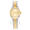 ROLEX DATEJUST 178343 31MM CHAMPAGNE DIAMOND DIAL WITH TWO TONE JUBILEE BRACELET