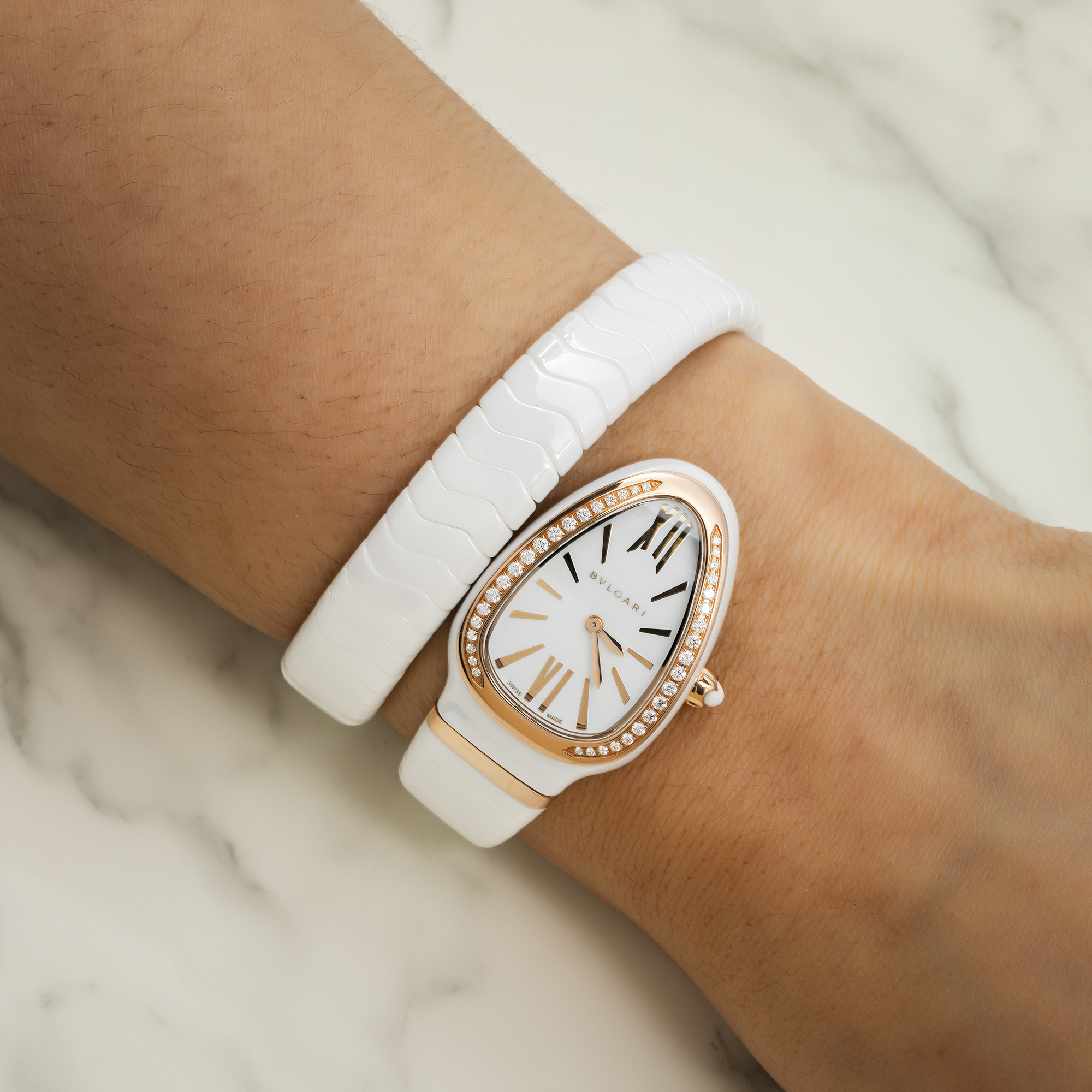 BULGARI SERPENTI SPIGA 102613 WHITE CERAMIC WHITE DIAL LADIES BULGARI SERPENTI SPIGA 102613 WHITE CERAMIC WHITE DIAL LADIES