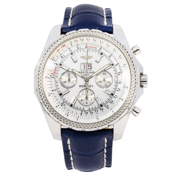 Breitling Bentley 6.75 A44362 48MM White Dial With Leather Bracelet (Copy)