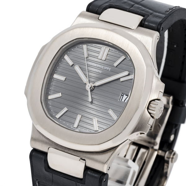 Patek Philippe Lederband Textiloberfläche grau 21-15/14 outlets Nautilus