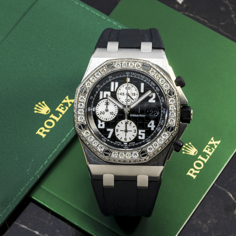 Audemars Piguet Royal Oak Offshore Chronograph 25940SK 42MM Black Dial With Rubber Bracelet