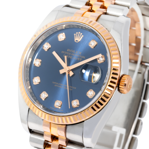 Rolex Datejust 116231 36MM Blue Dial With Two Tone Jubilee Bracelet