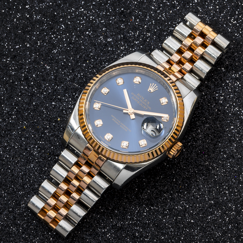 Rolex Datejust 116231 36MM Blue Dial With Two Tone Jubilee Bracelet