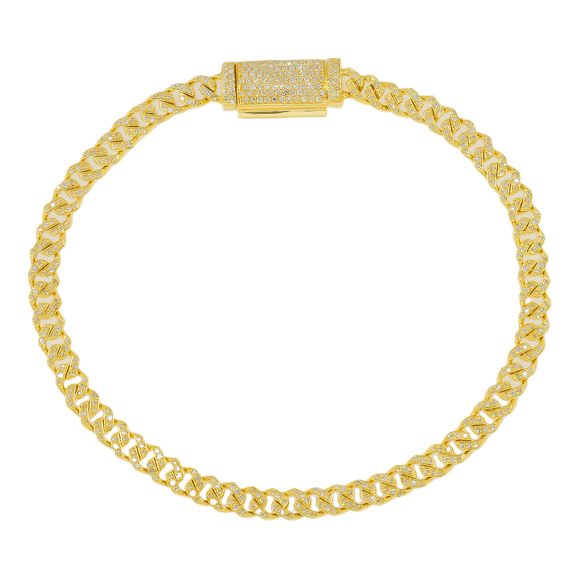 Women's Plain Gold Cuban Bracelets