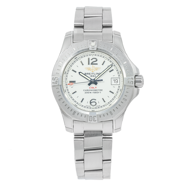 Breitling Colt 33MM A77388 White Dial Stainless Steel Bracelet
