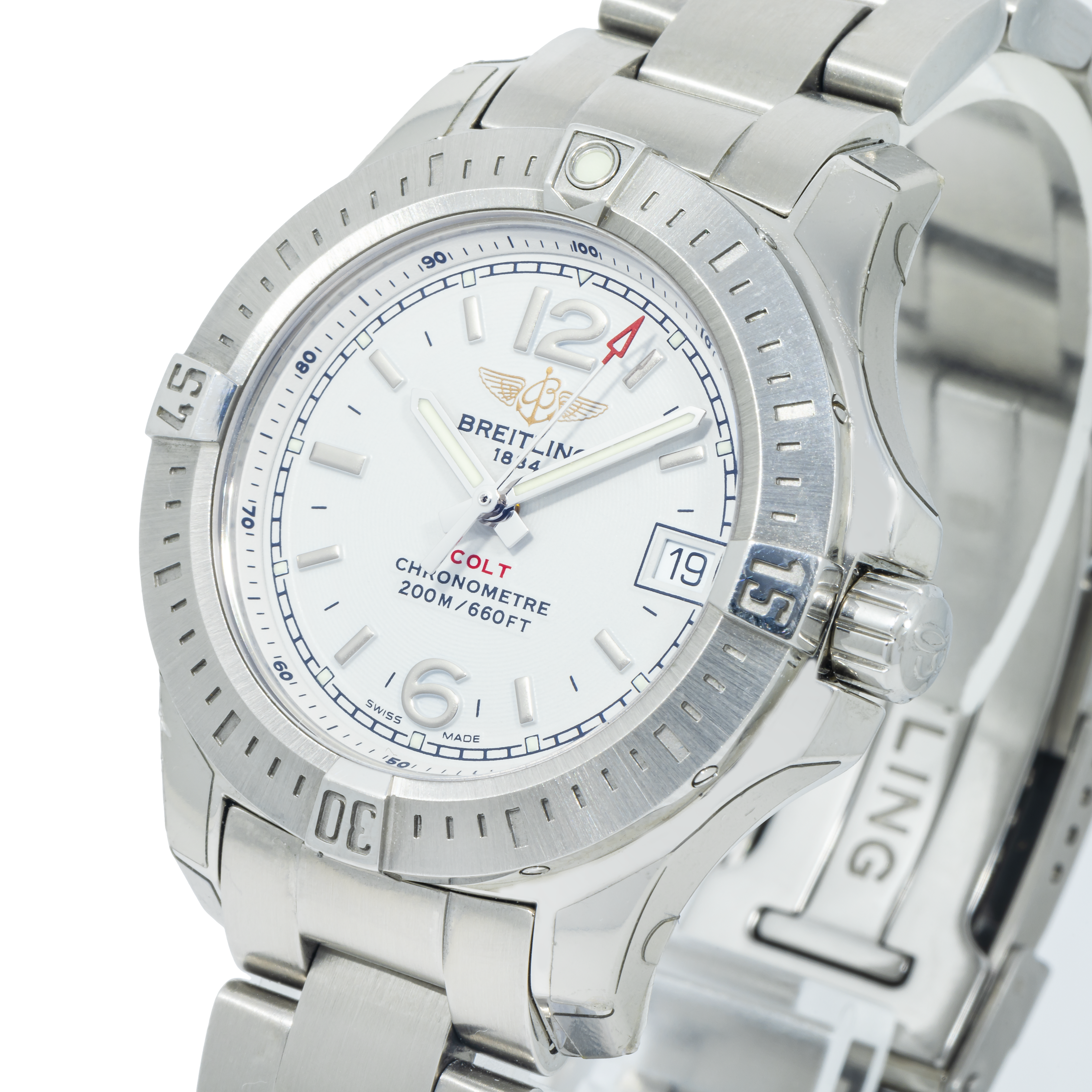 Breitling Colt 33MM A77388 White Dial Stainless Steel Bracelet Breitling Colt 33MM A77388 White Dial Stainless Steel Bracelet
