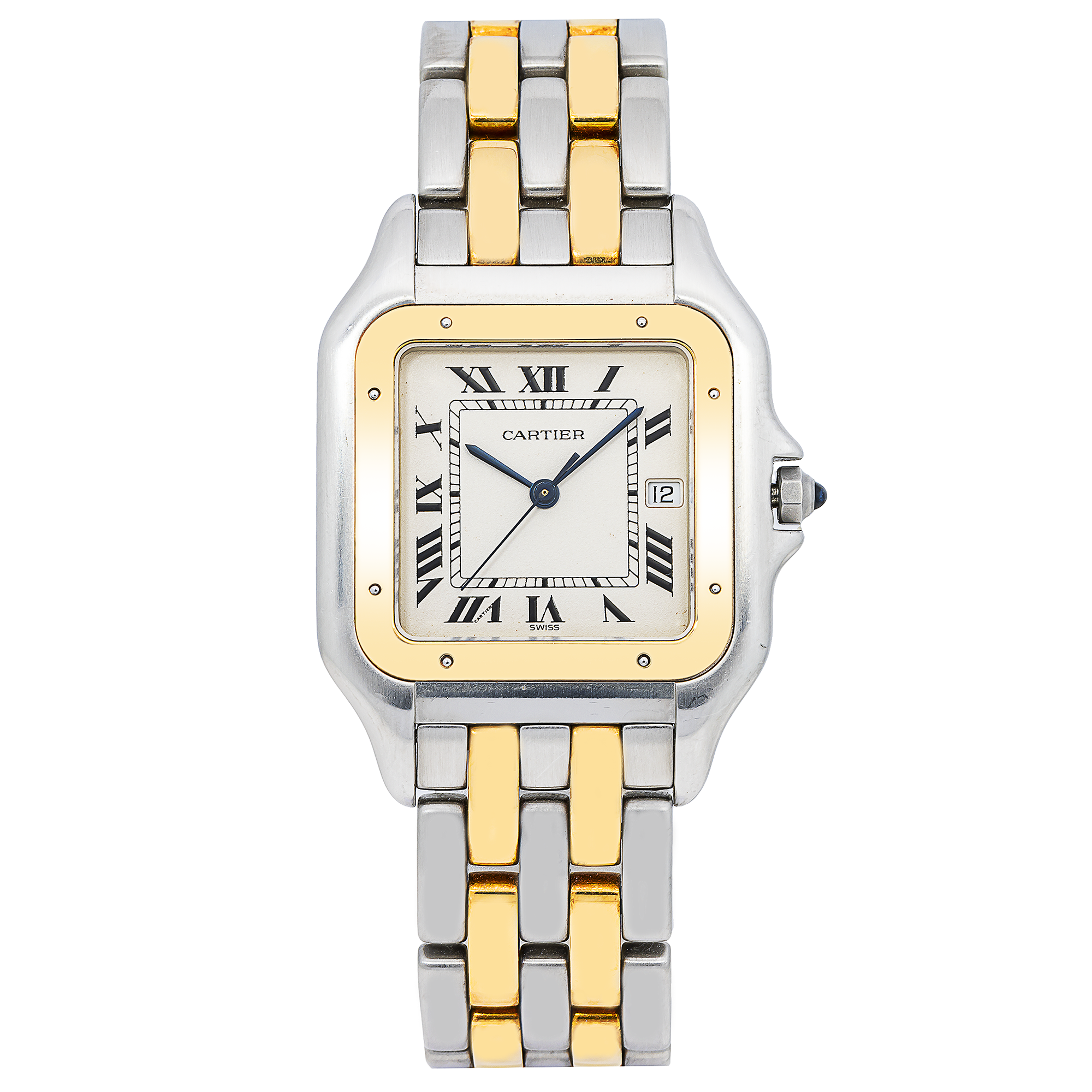 Cartier Panthère 29MM W515527 Silver Roman Dial Yellow Gold Bezel Two Tone Yellow Gold Bracelet