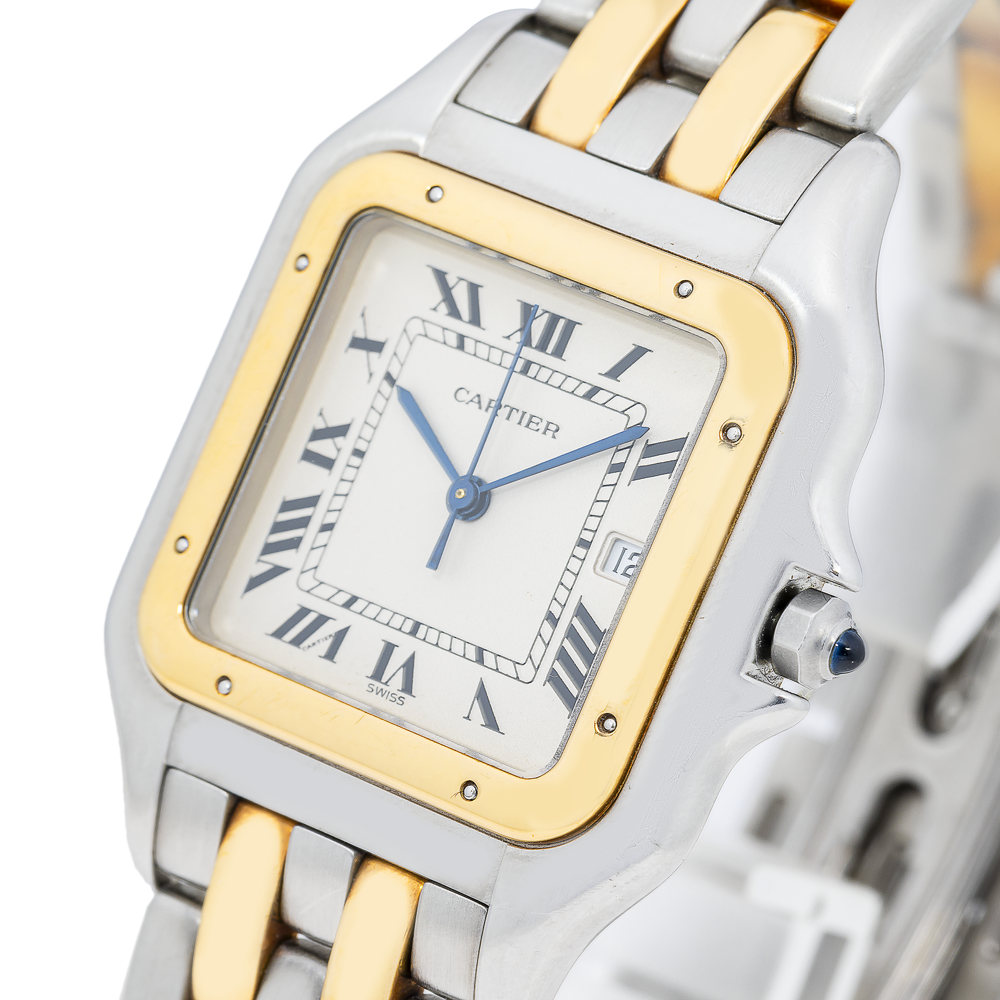Cartier Panthère 29MM W515527 Silver Roman Dial Yellow Gold Bezel Two Tone Yellow Gold Bracelet