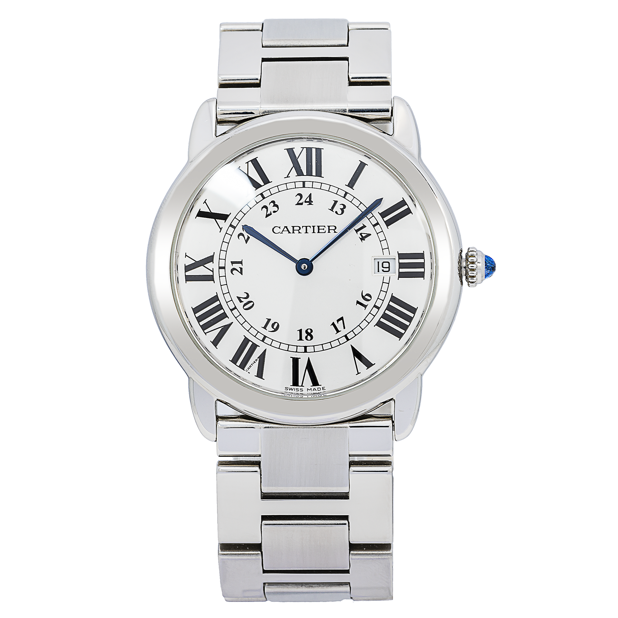 Cartier Ronde Solo 36MM W6701005 Silver Roman Dial Stainless Steel Bracelet