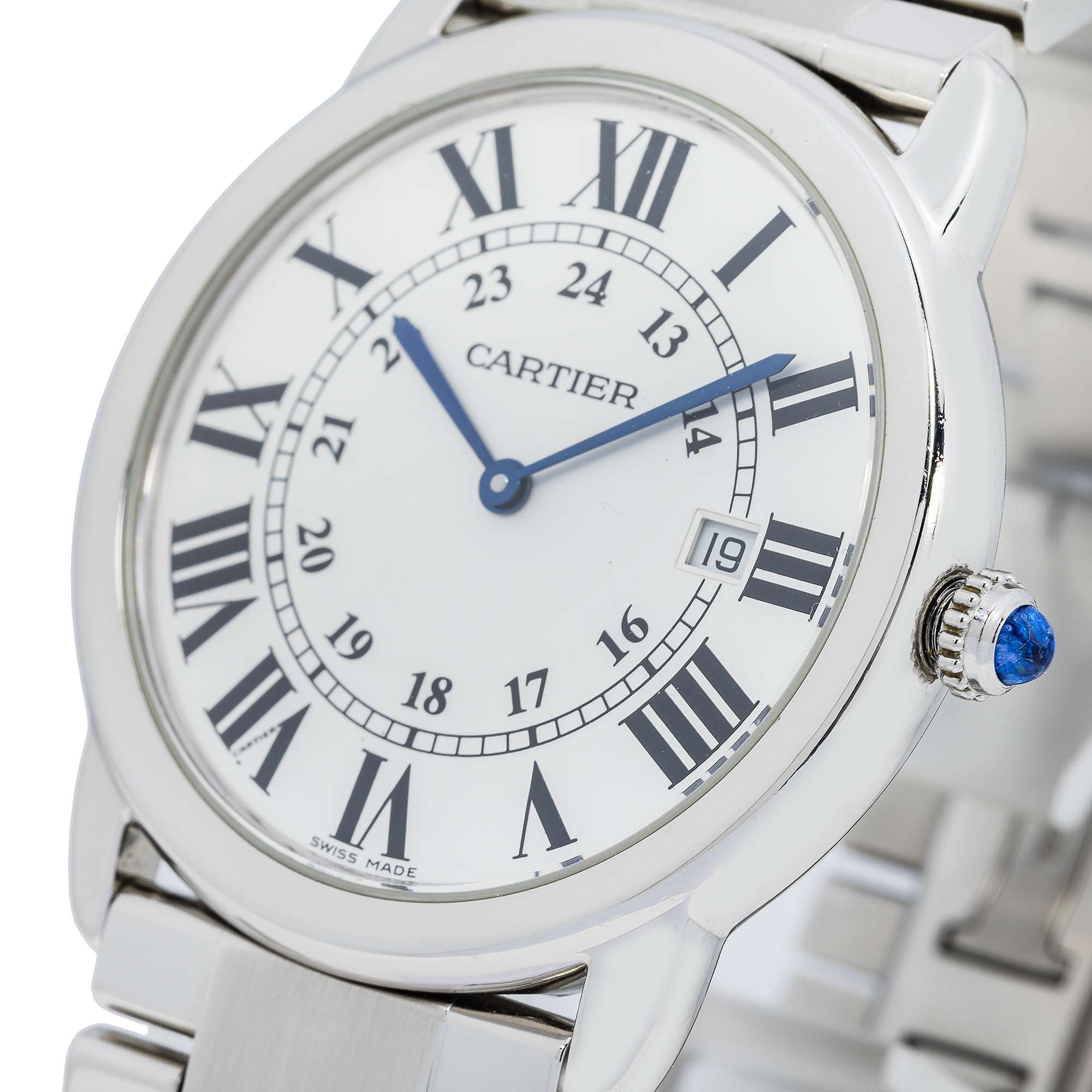 Cartier Ronde Solo 36MM W6701005 Silver Roman Dial Stainless Steel Bracelet