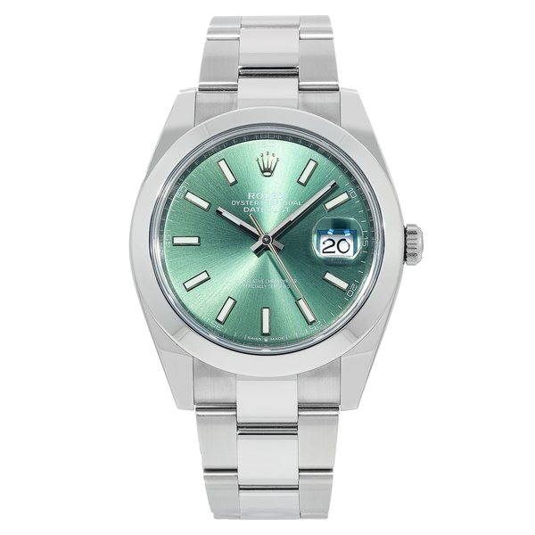 Rolex Datejust 41MM 126300 Green Dial Smooth Bezel Stainless Steel
