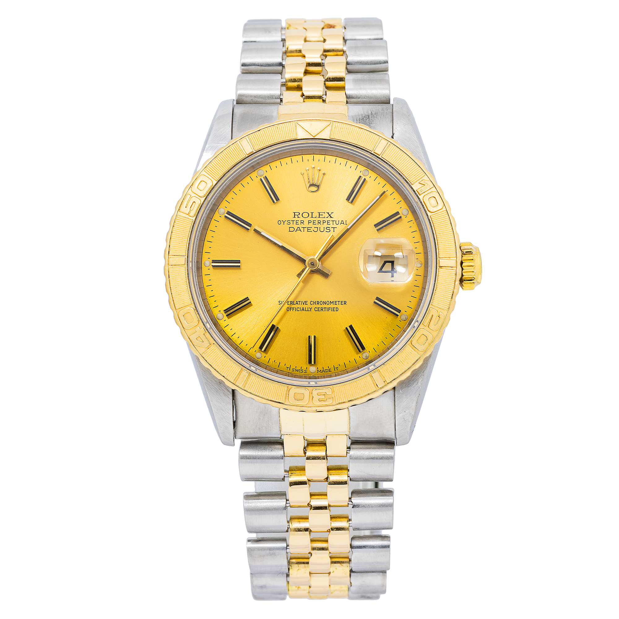 Rolex Datejust 36MM 16263 Champagne Dial Turn-O-Graph Bezel Two Tone Jubilee Bracelet
