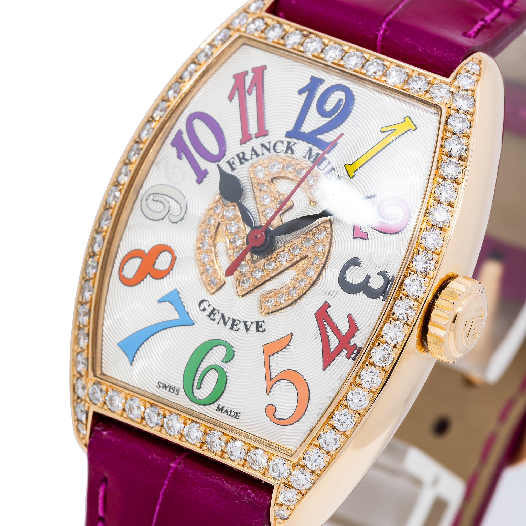 Franck Muller Cintree Curvex 7500SC 28MM White Dial with Leather Franck Muller Cintree Curvex 7500SC 28MM White Dial with Leather