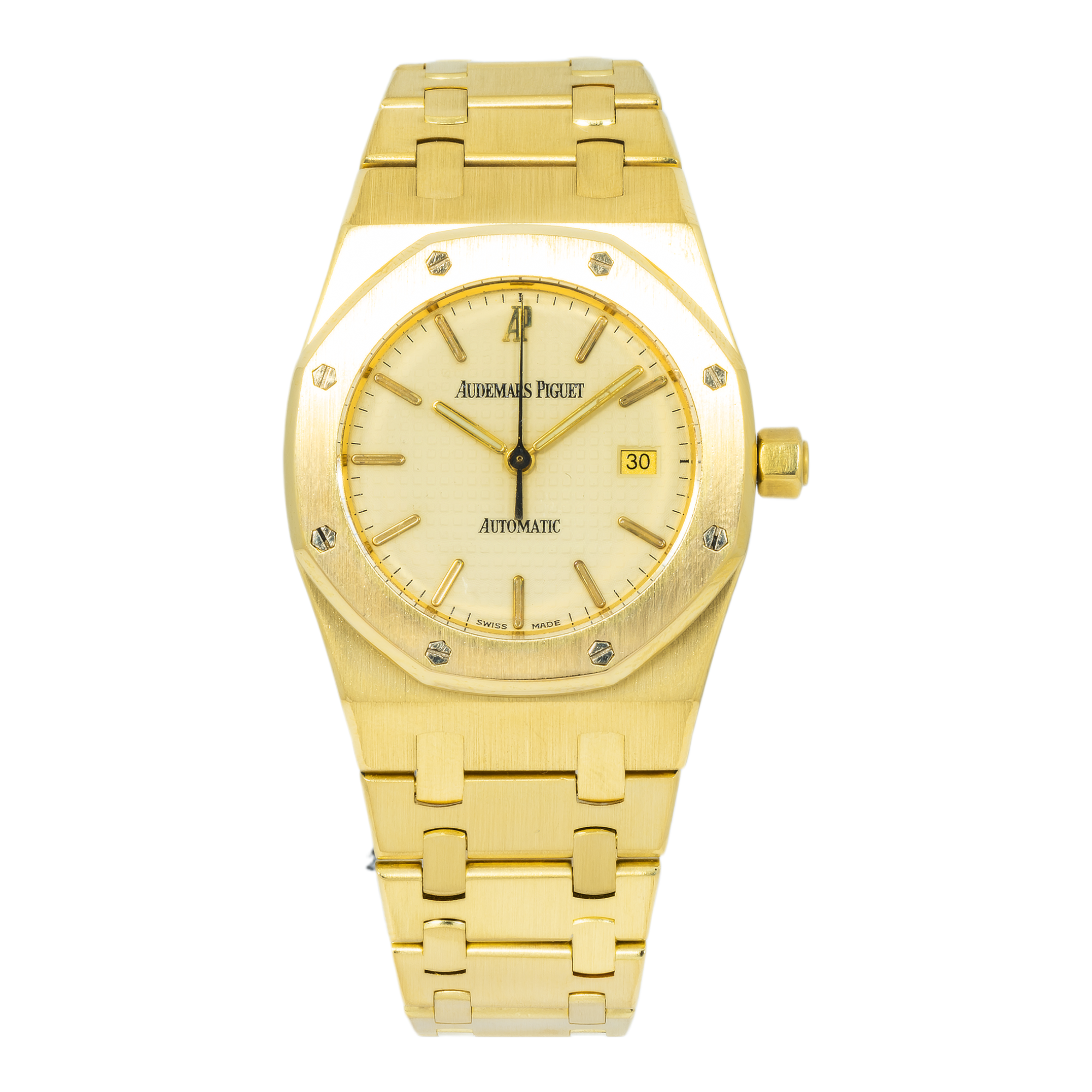 Audemars Piguet Royal Oak 33MM 15000BA Champagne Dial Yellow Gold Bezel 18K Yellow Gold Bracelet
