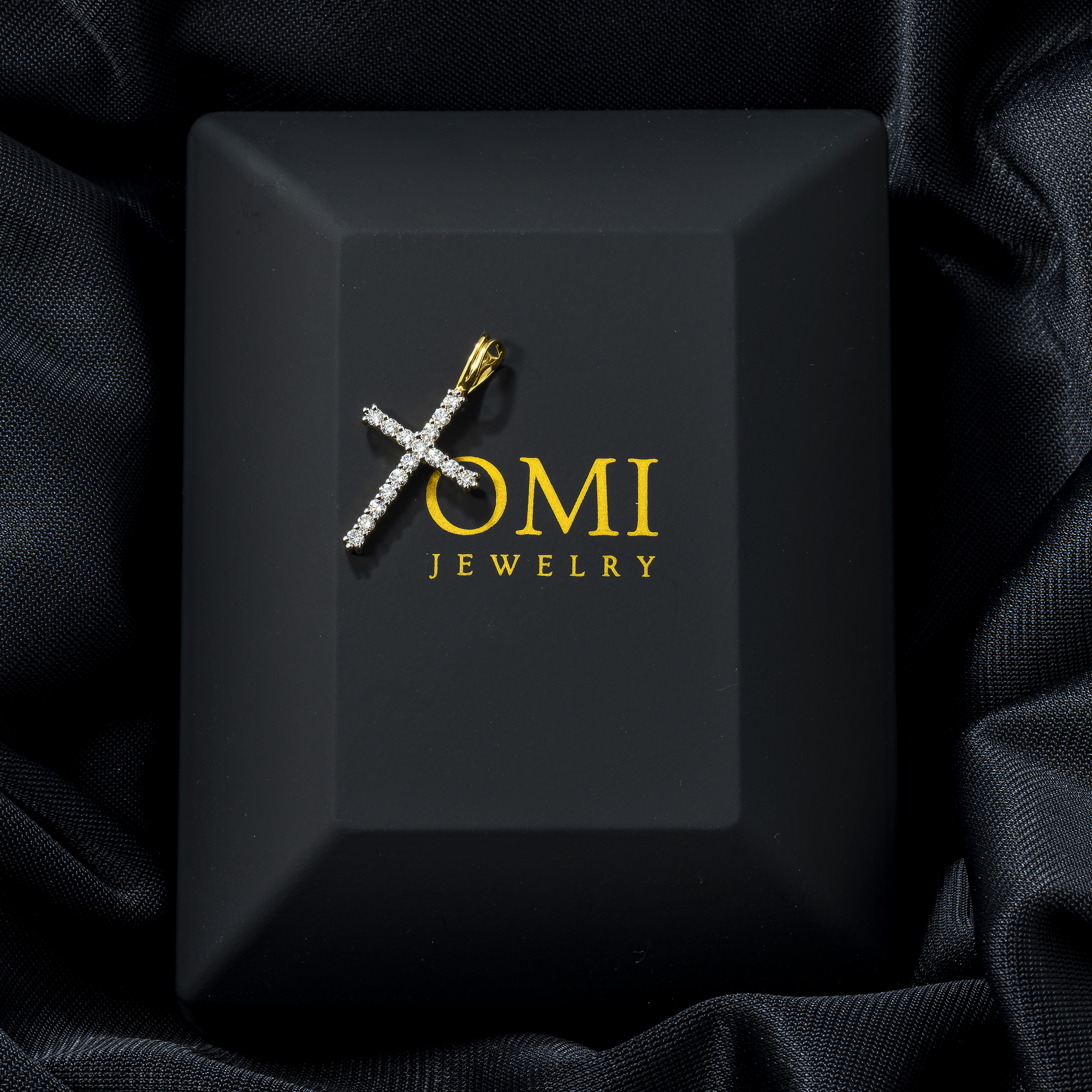 10K GOLD DIAMOND CROSS PENDANT 0.35 CT