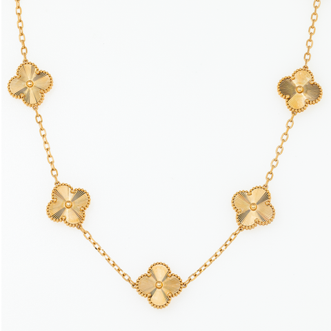 18K GOLD CLOVER NECKLACE