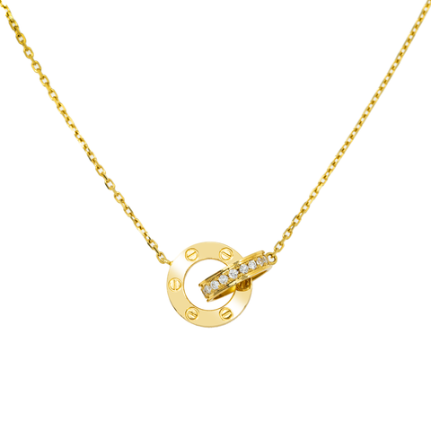 18K GOLD CUSTOM DIAMOND NECKLACE 0.35 CT