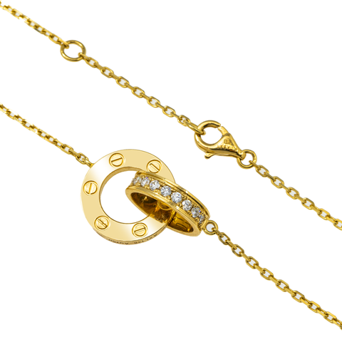 18K GOLD CUSTOM DIAMOND NECKLACE 0.35 CT