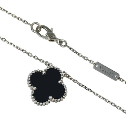 18K GOLD BLACK CLOVER NECKLACE