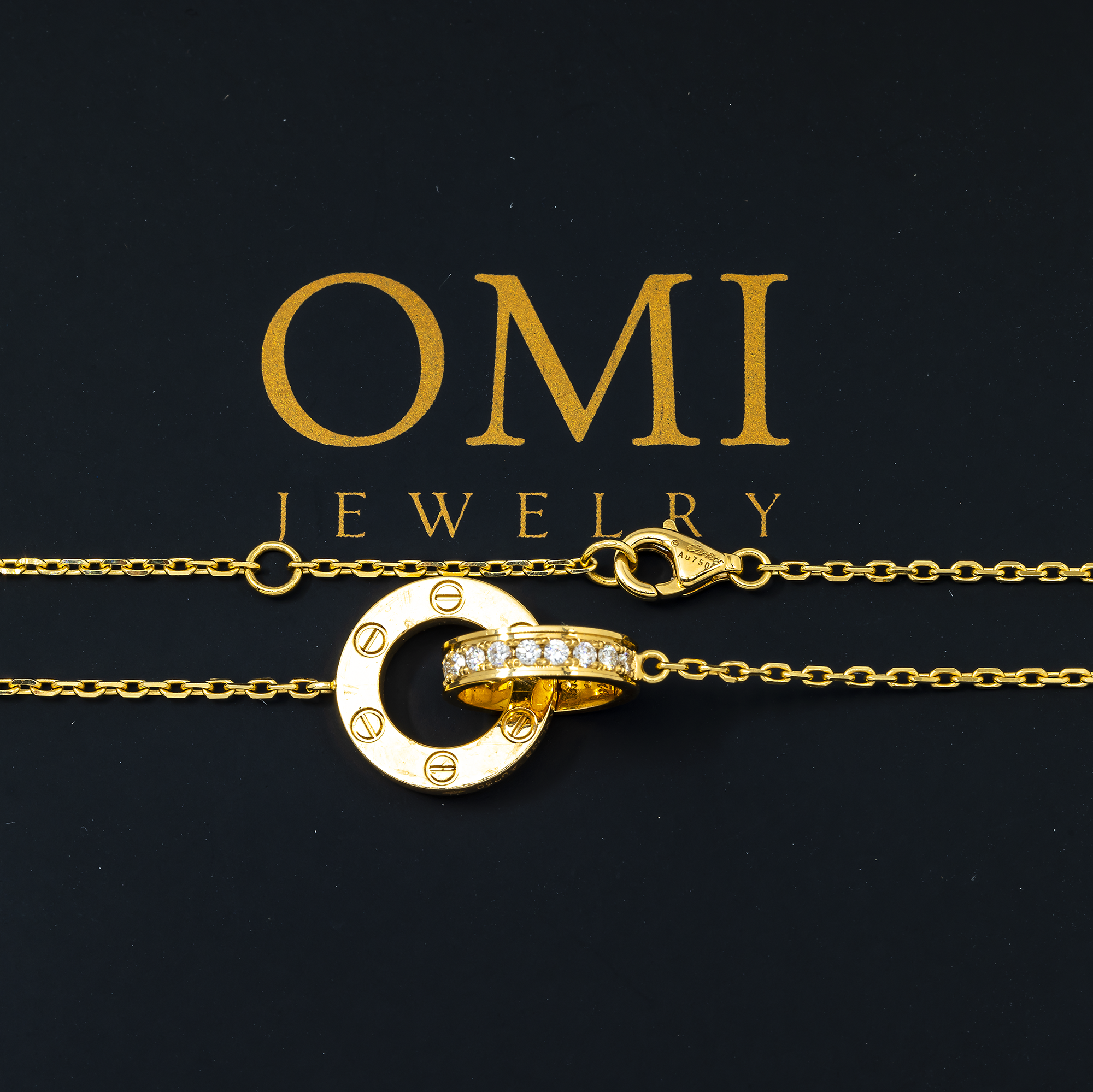 18K GOLD CUSTOM DIAMOND NECKLACE 0.35 CT