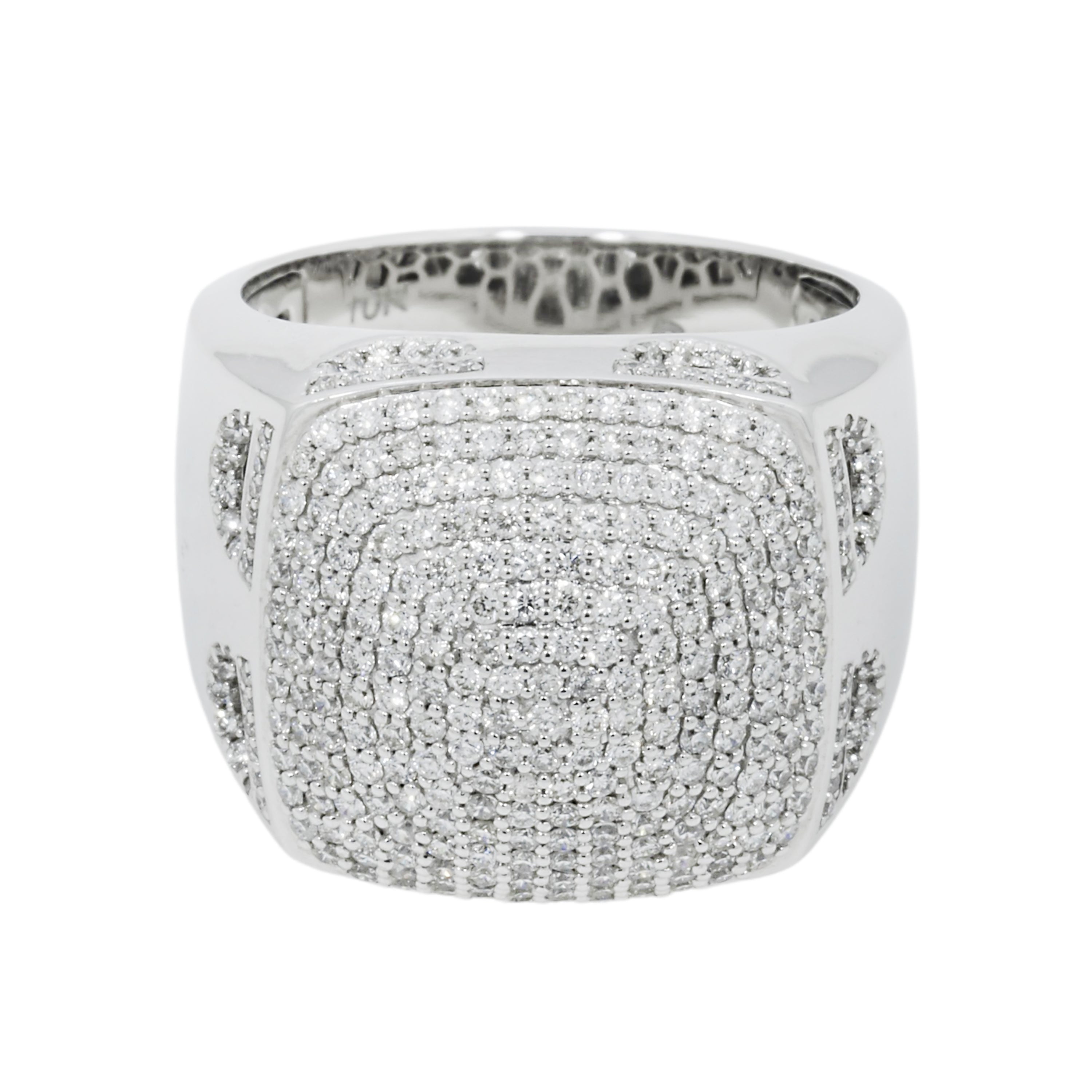 10K GOLD ROUND DIAMOND STATEMENT RING 1.91 CT