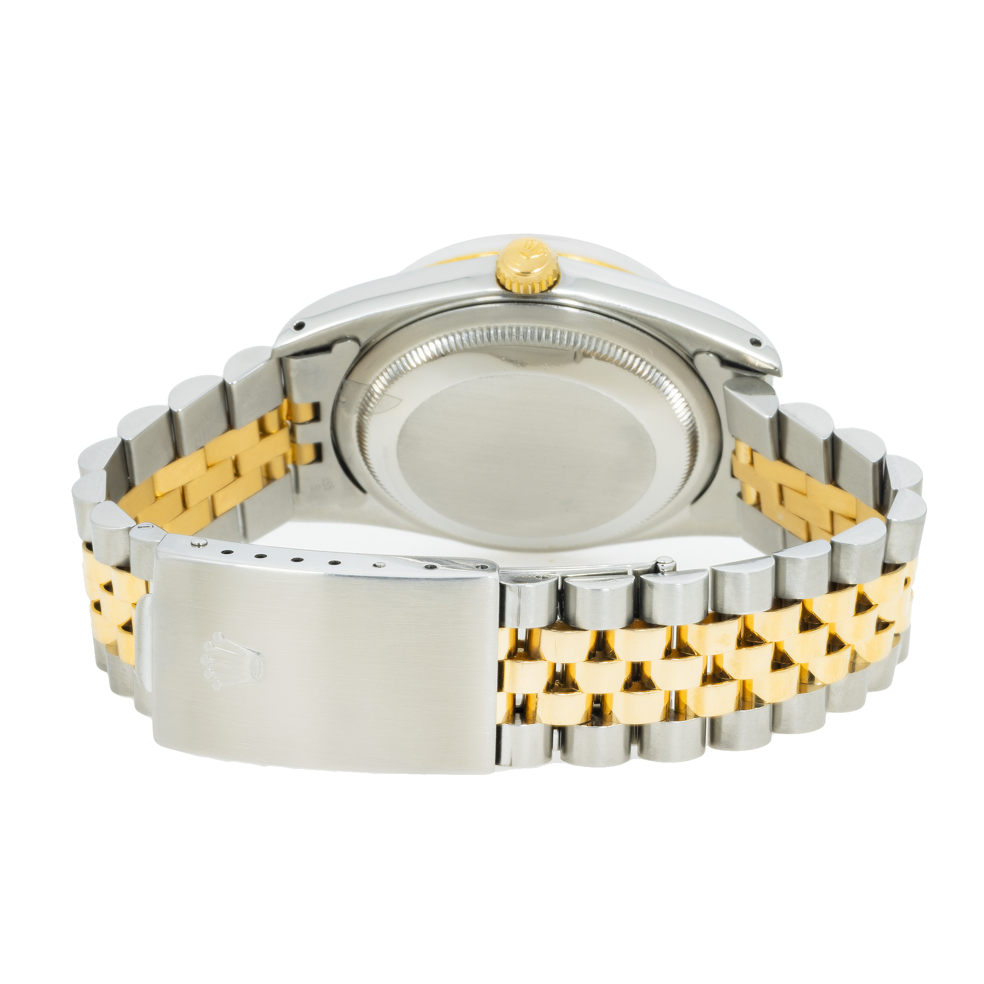 Rolex Datejust 36MM 16013 Red Roman Dial Fluted Bezel Two Tone Yellow Gold Jubilee Bracelet